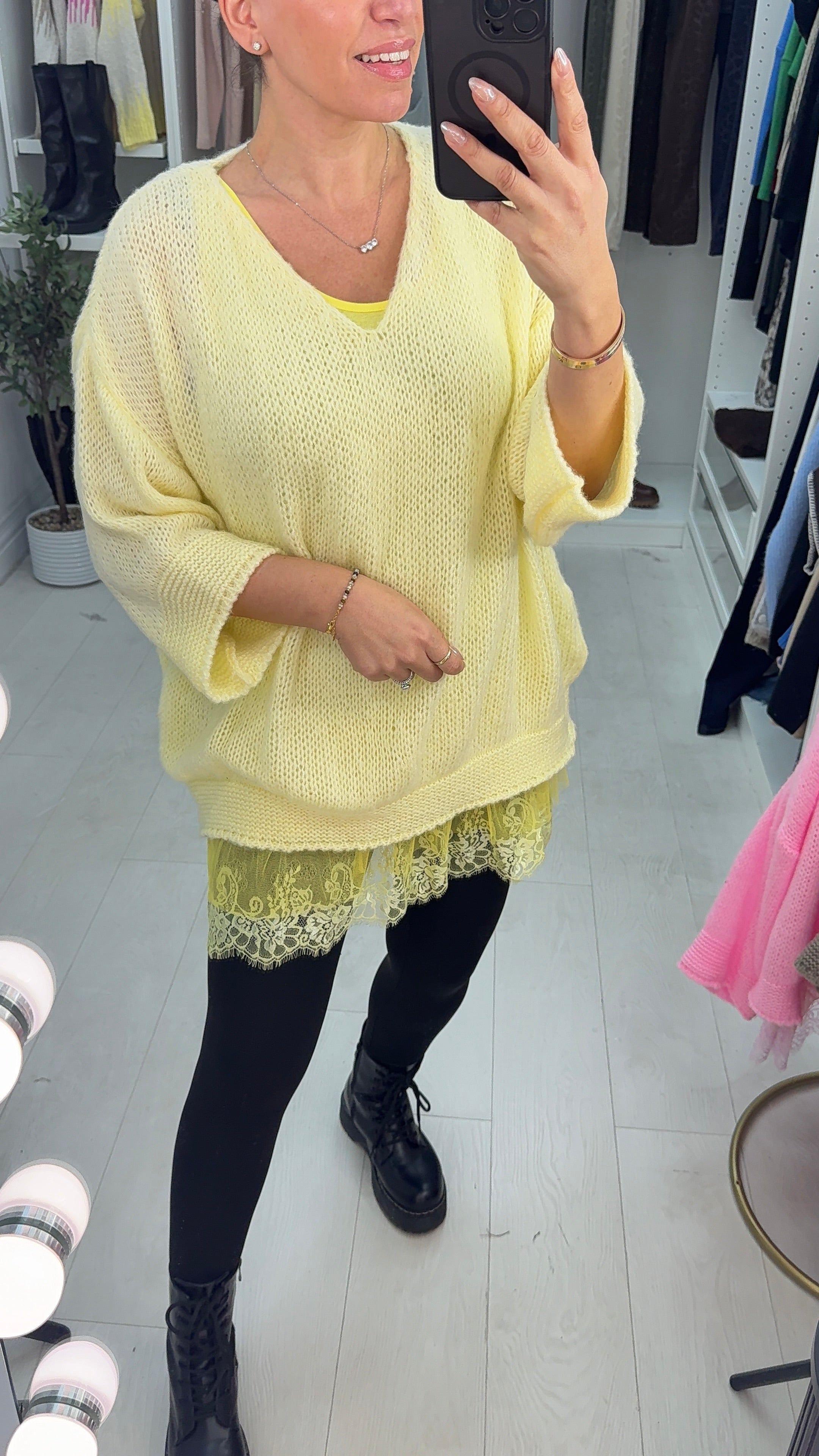 Brena Super Soft Lace Detail 2 Piece Jumper