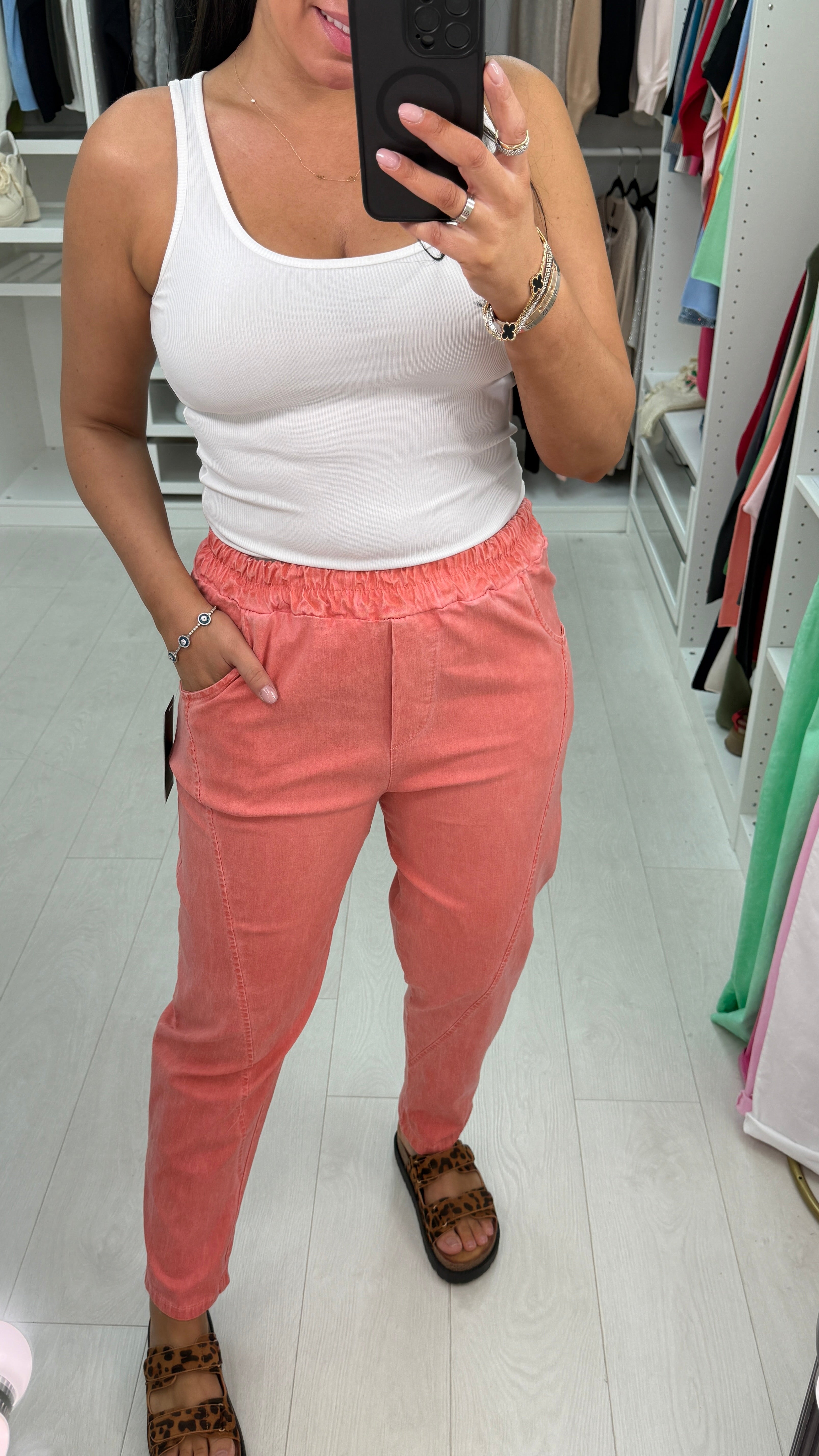 Hadil Acid Washed Effect Joggers