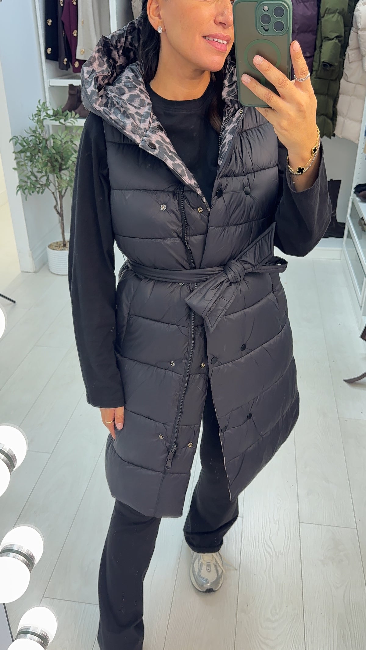 Aston Reversible Quilted Leopard Gilet