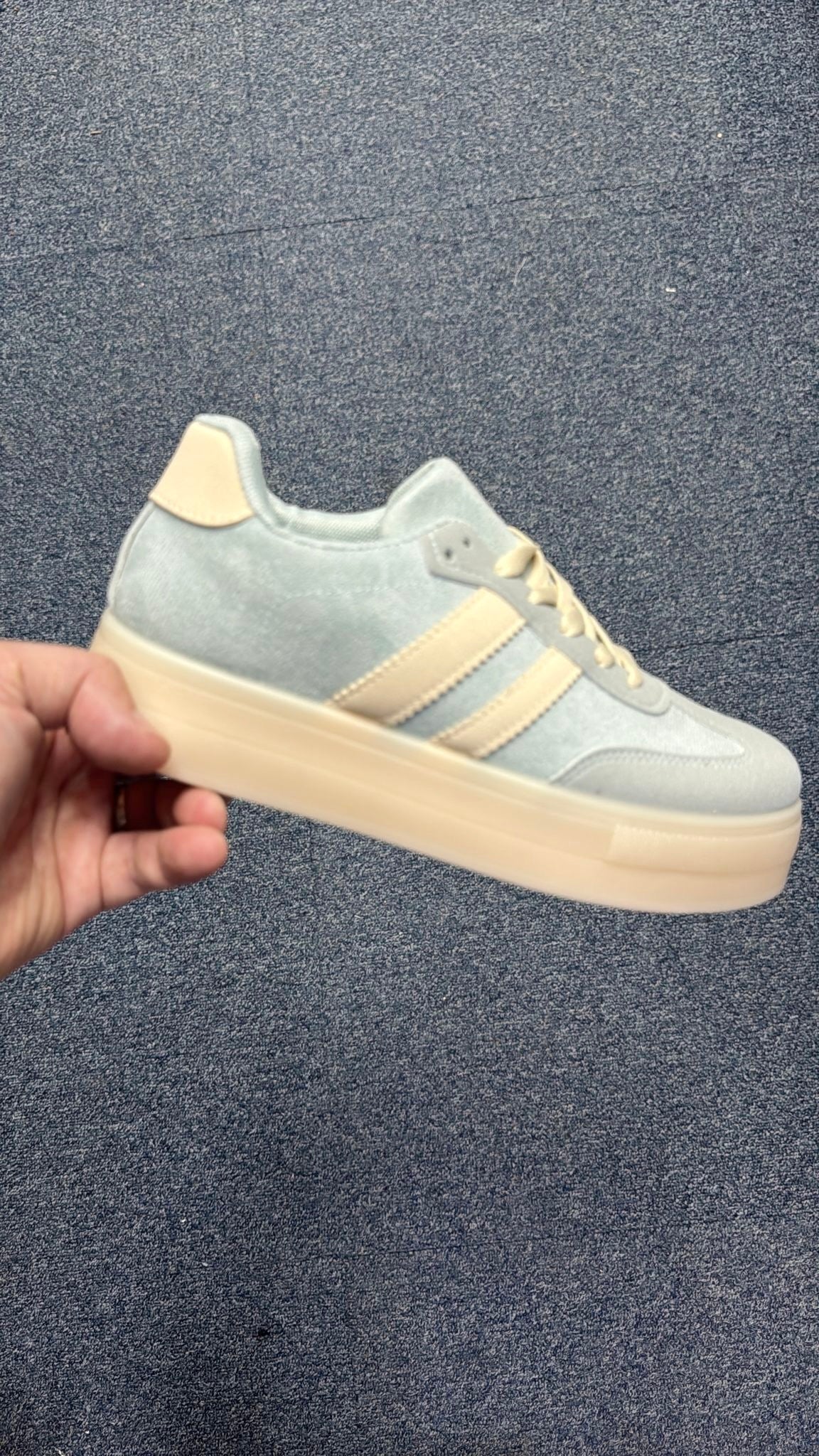 Allie Faux Suede Platform Trainers