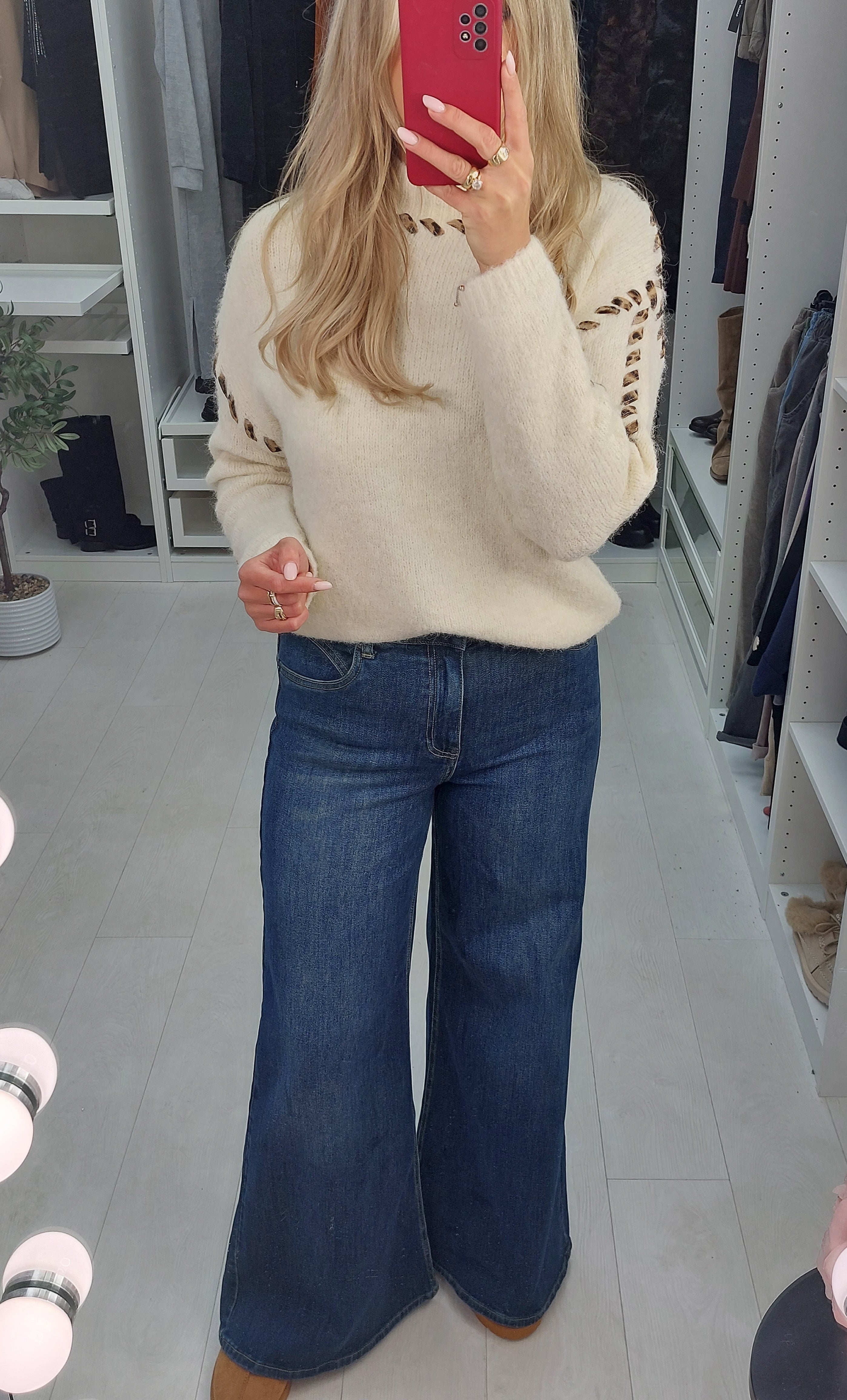 Karol High Waisted Wide Leg Jeans