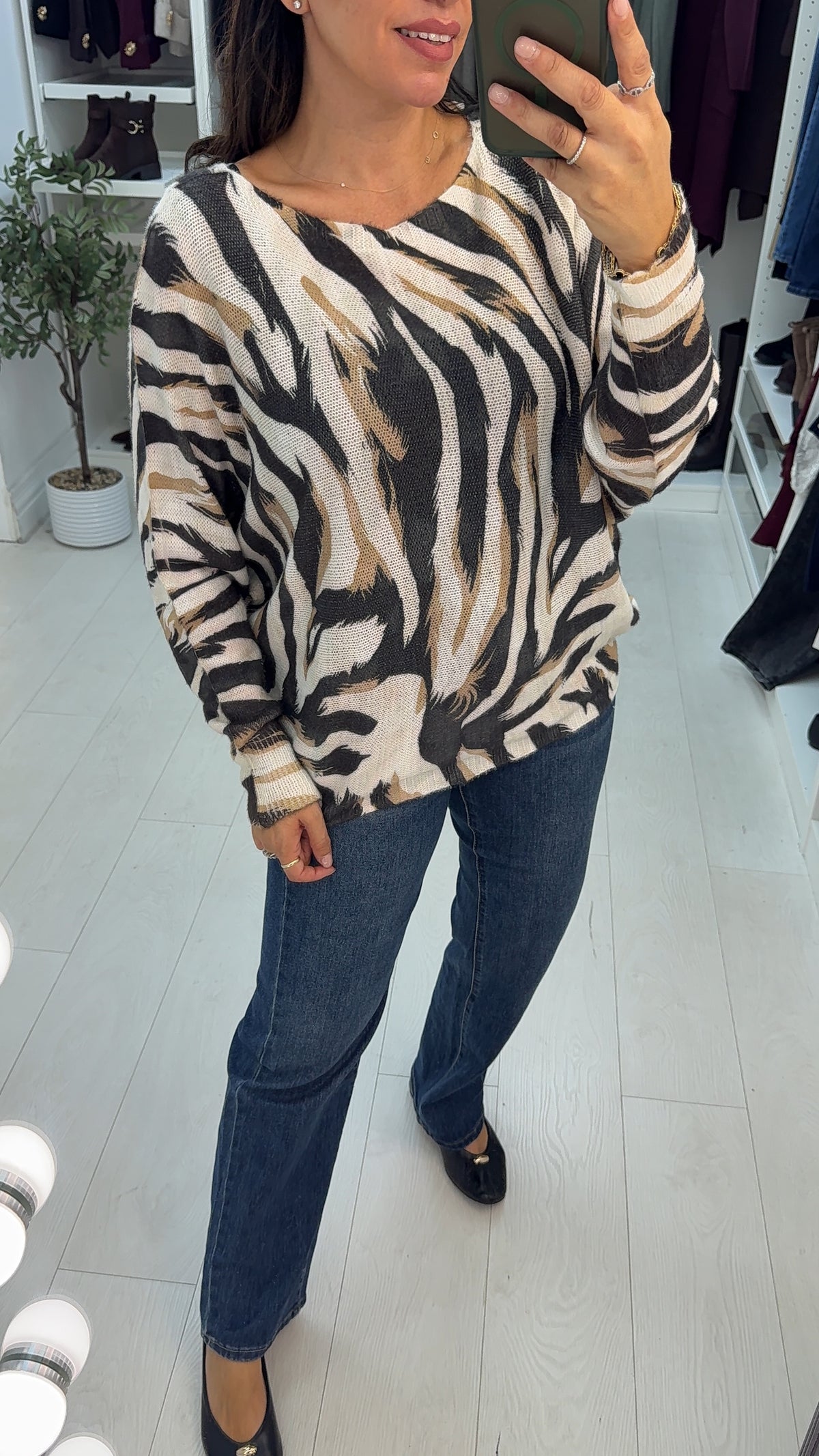 Harlyn Tiger Print Batwing Top