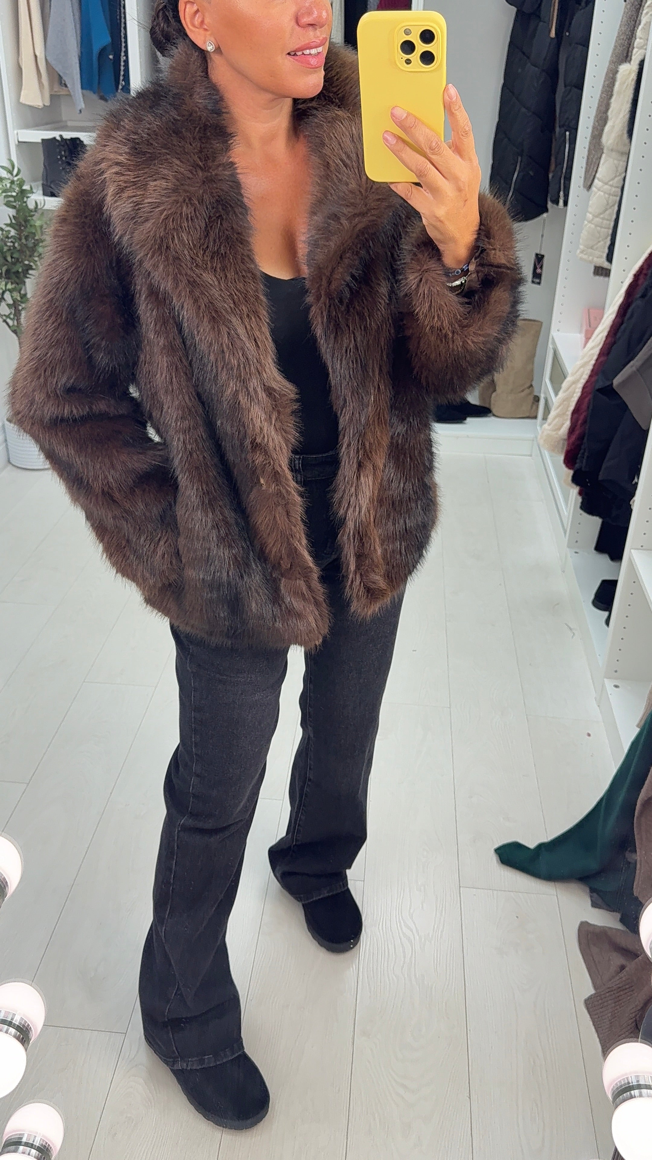 Demla Oversized Faux Fur Jacket