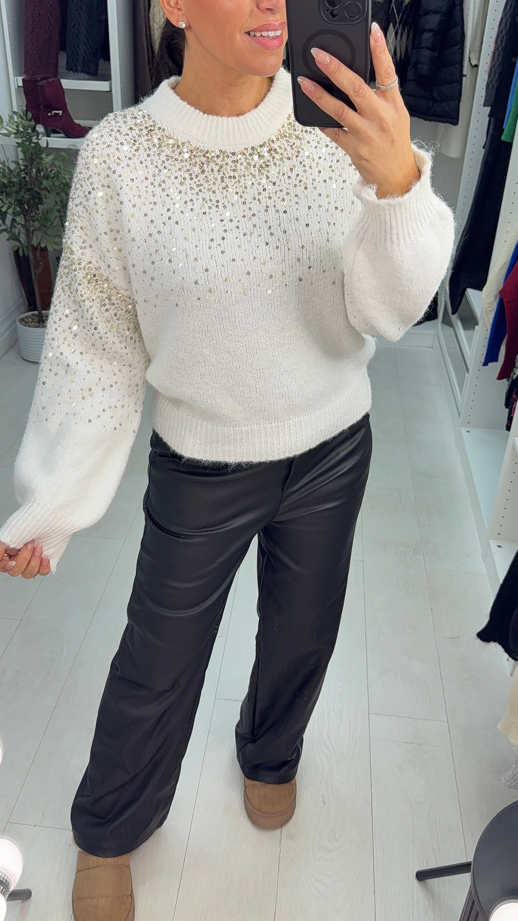 Hallia Sequin Embellished Super Soft Jumper