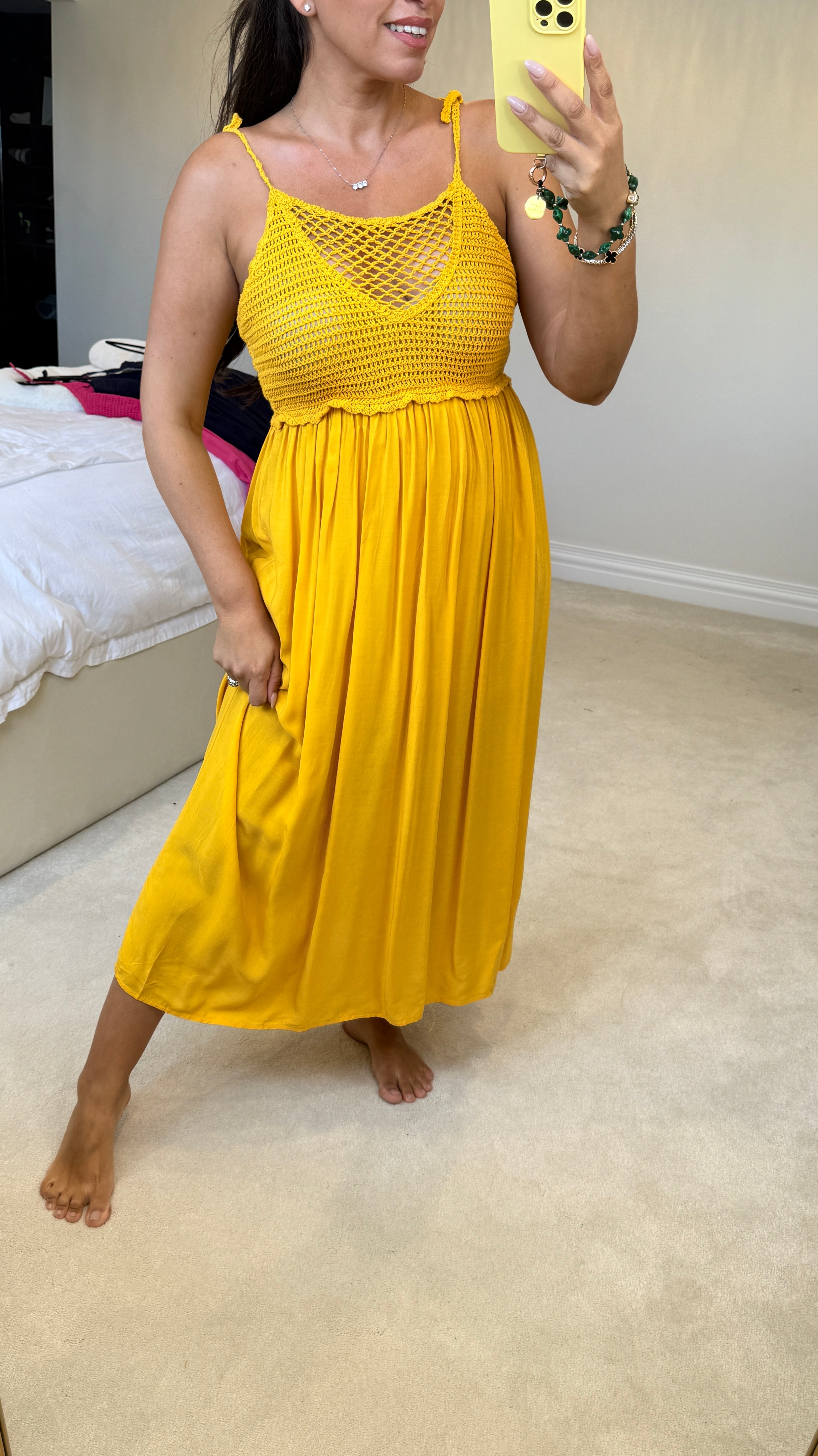 Everlee Crochet Bust Maxi Dress