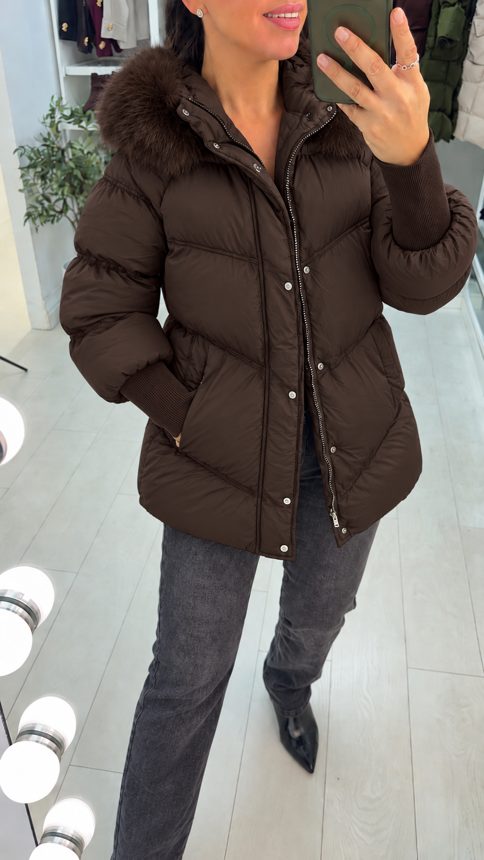 Aliyah Padded Faux Fur Hooded Coat