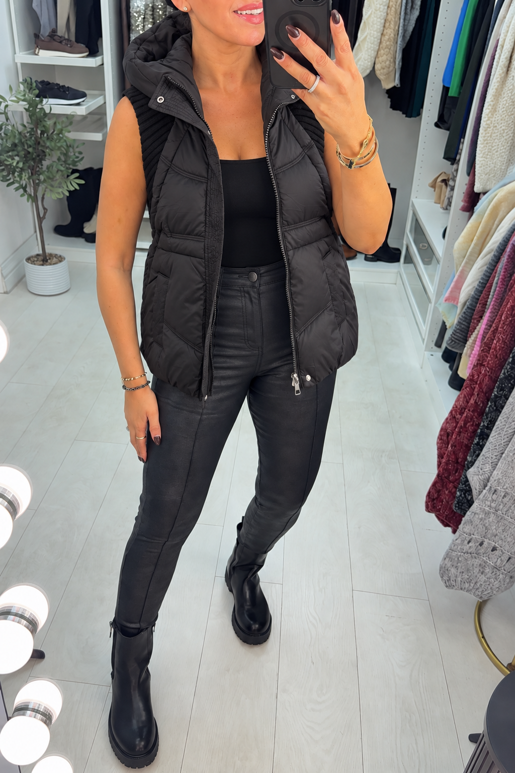 Nazira Padded Hooded Gilet
