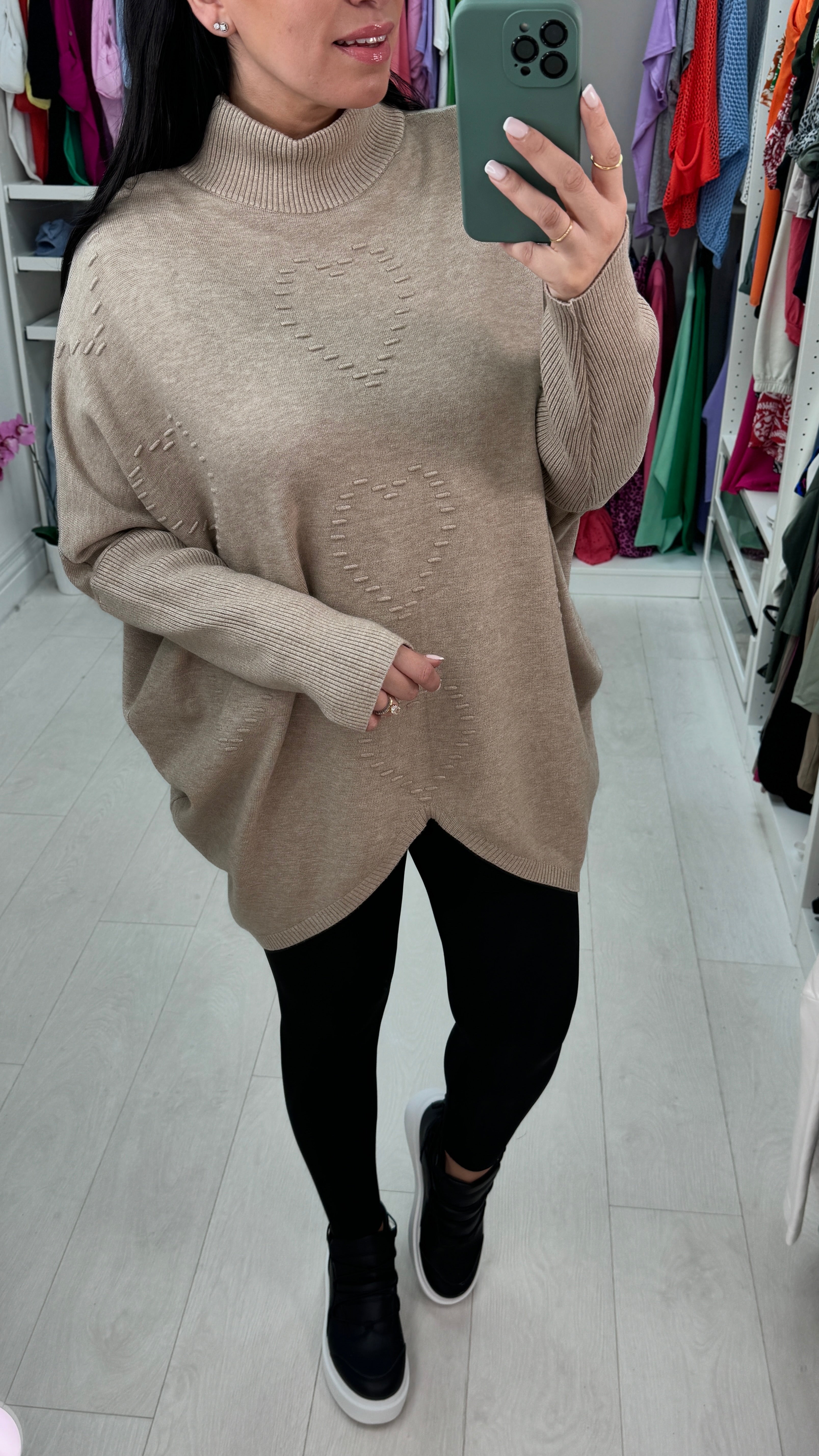 Sian Stitch Heart Jumper