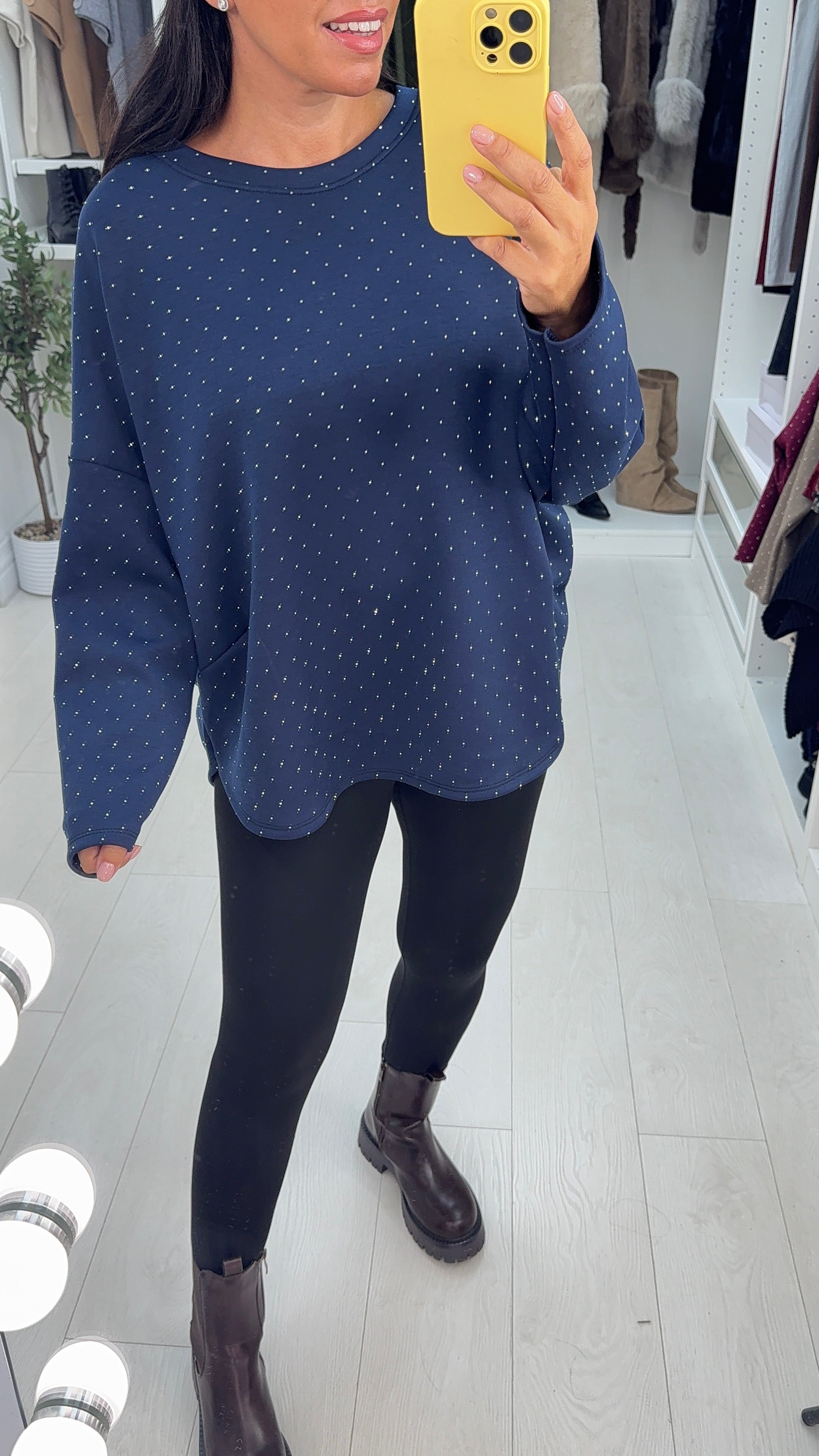 Zulema Diamante Detailed Loose Fit Sweatshirt