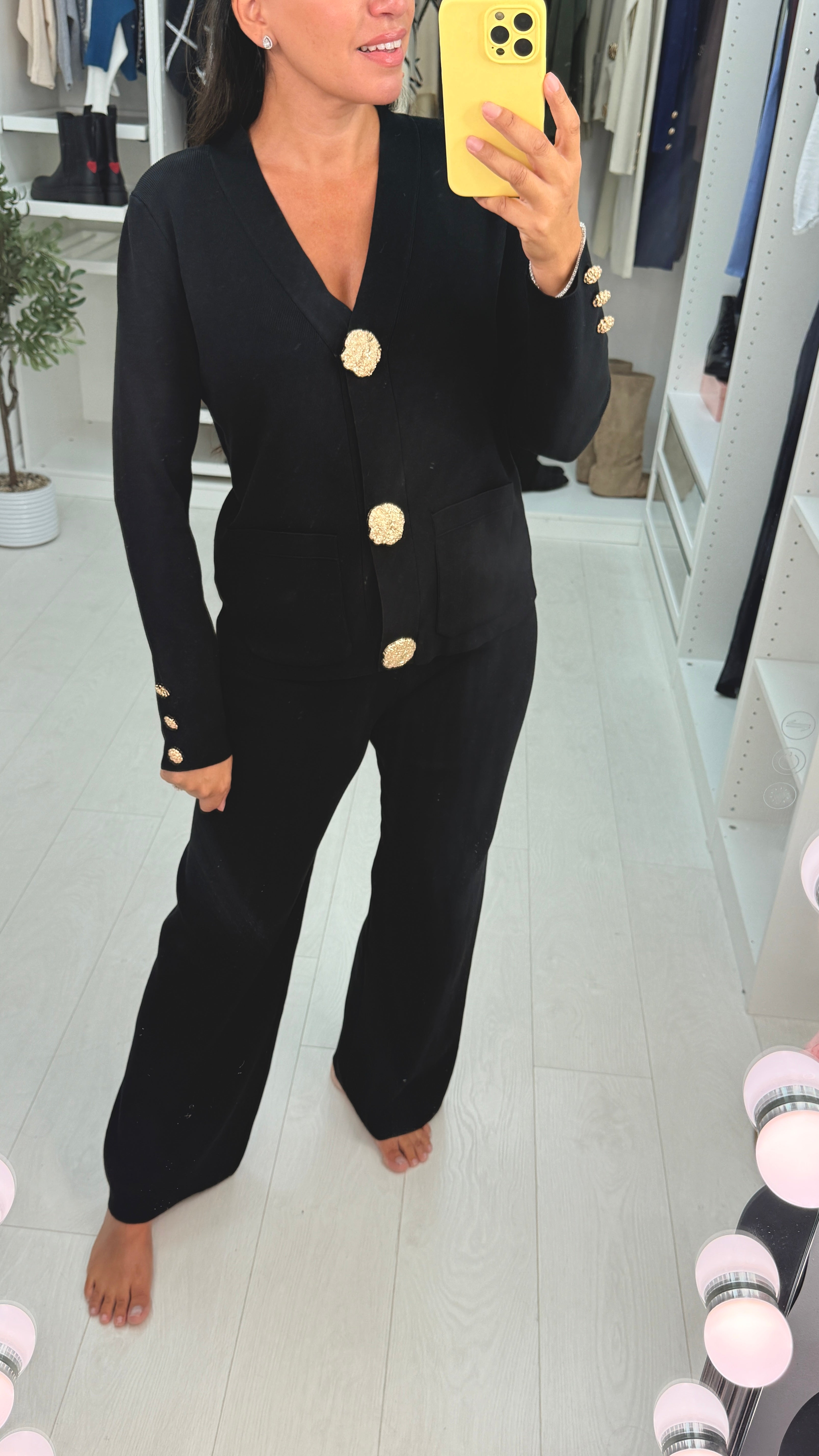 Yasminda Plain Statement Button Front Co-Ord Set