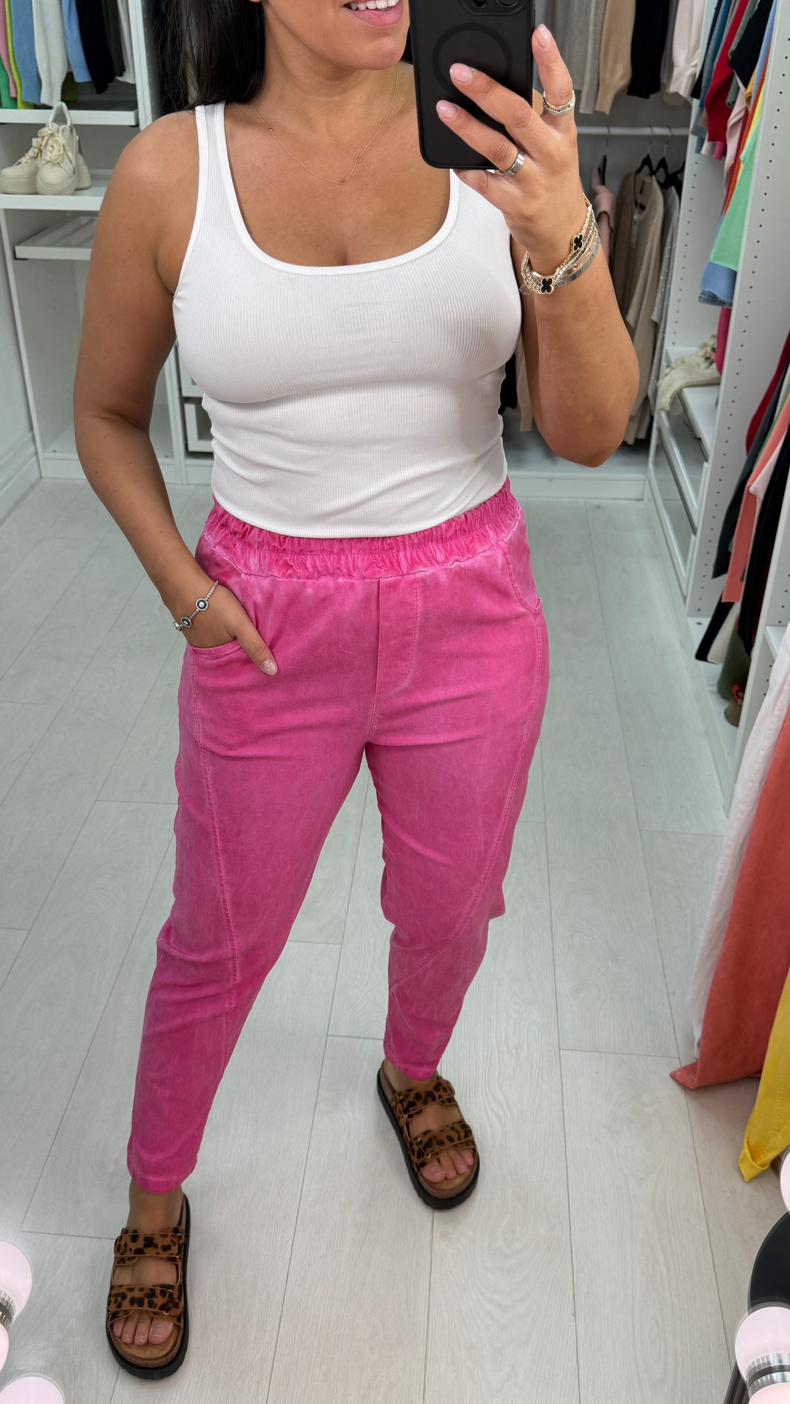 Hadil Acid Washed Effect Joggers