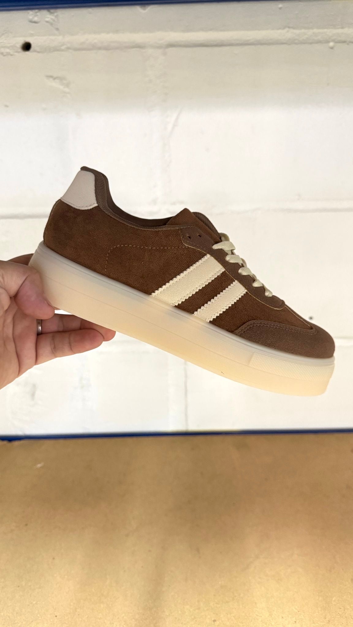 Allie Faux Suede Platform Trainers