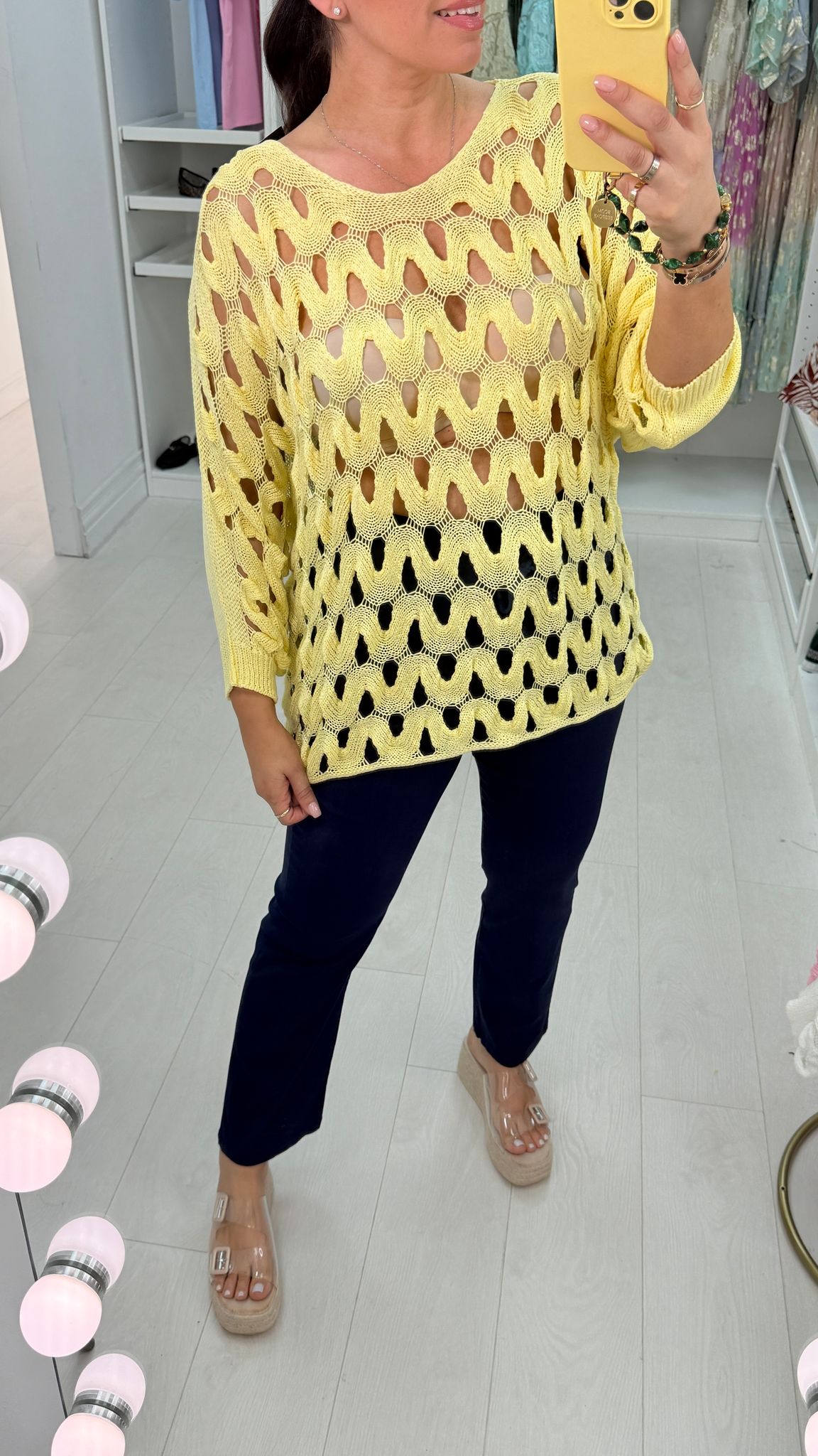 Zayna Wavy Crochet Top