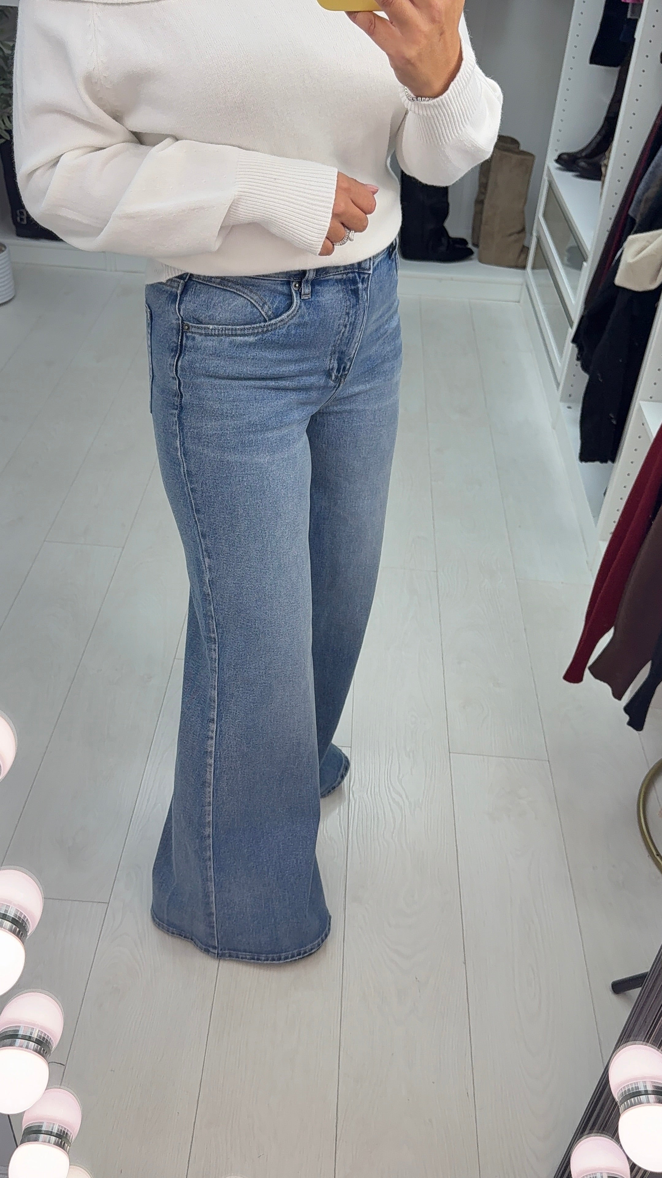 Karol High Waisted Wide Leg Jeans