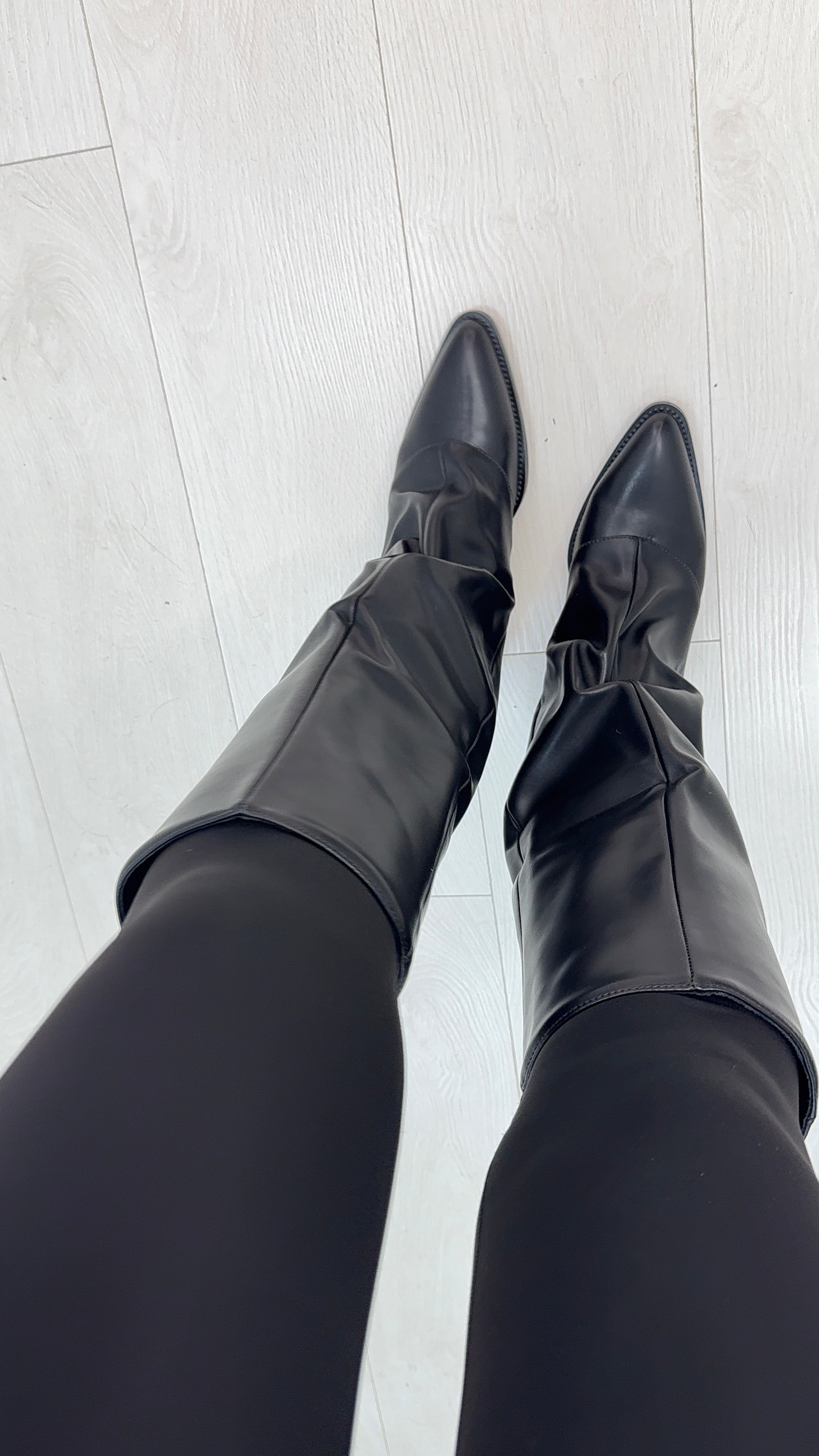 Loreina Faux Leather Fold Over Boots