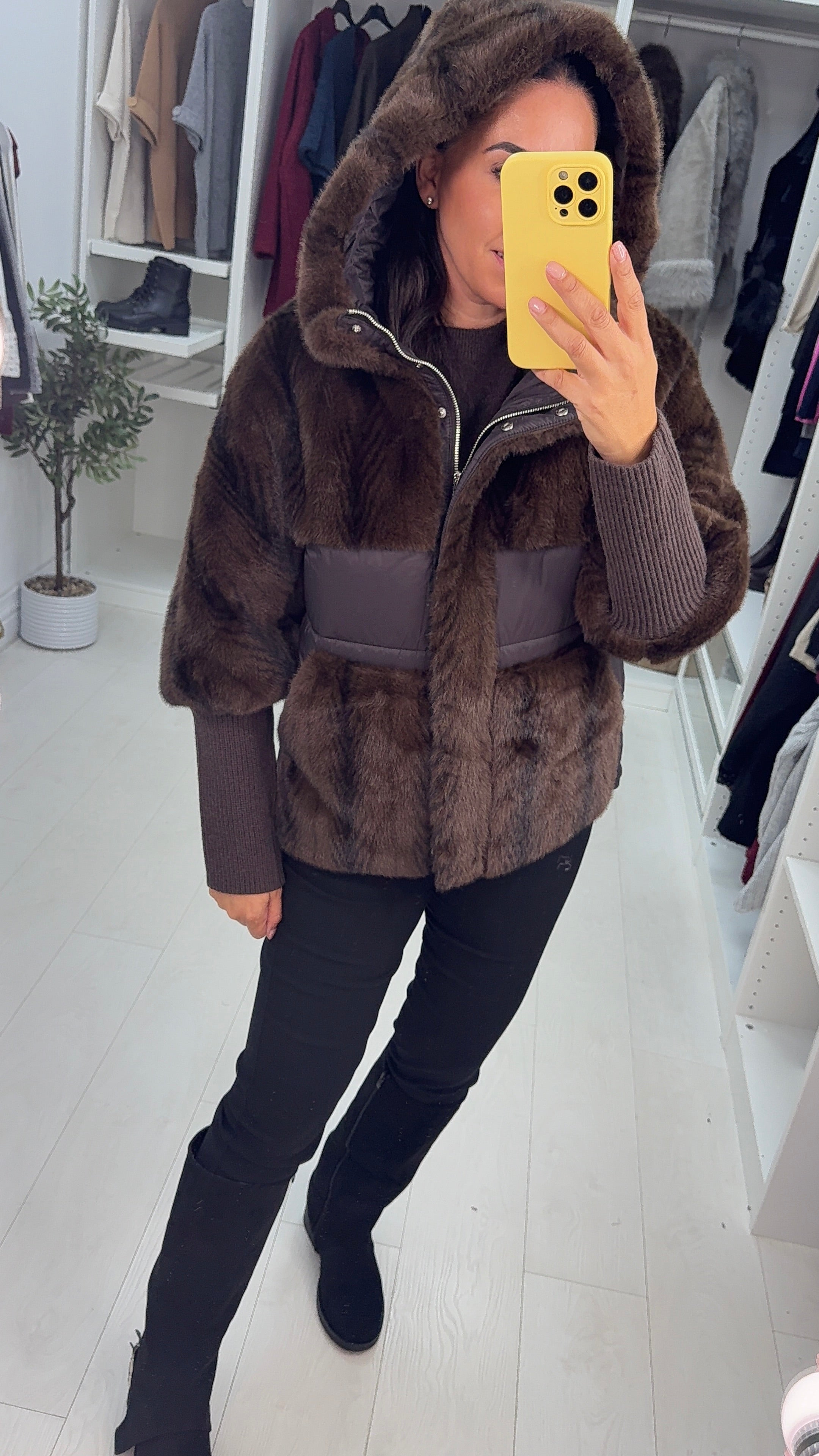Carole Faux Fur Hooded Jacket