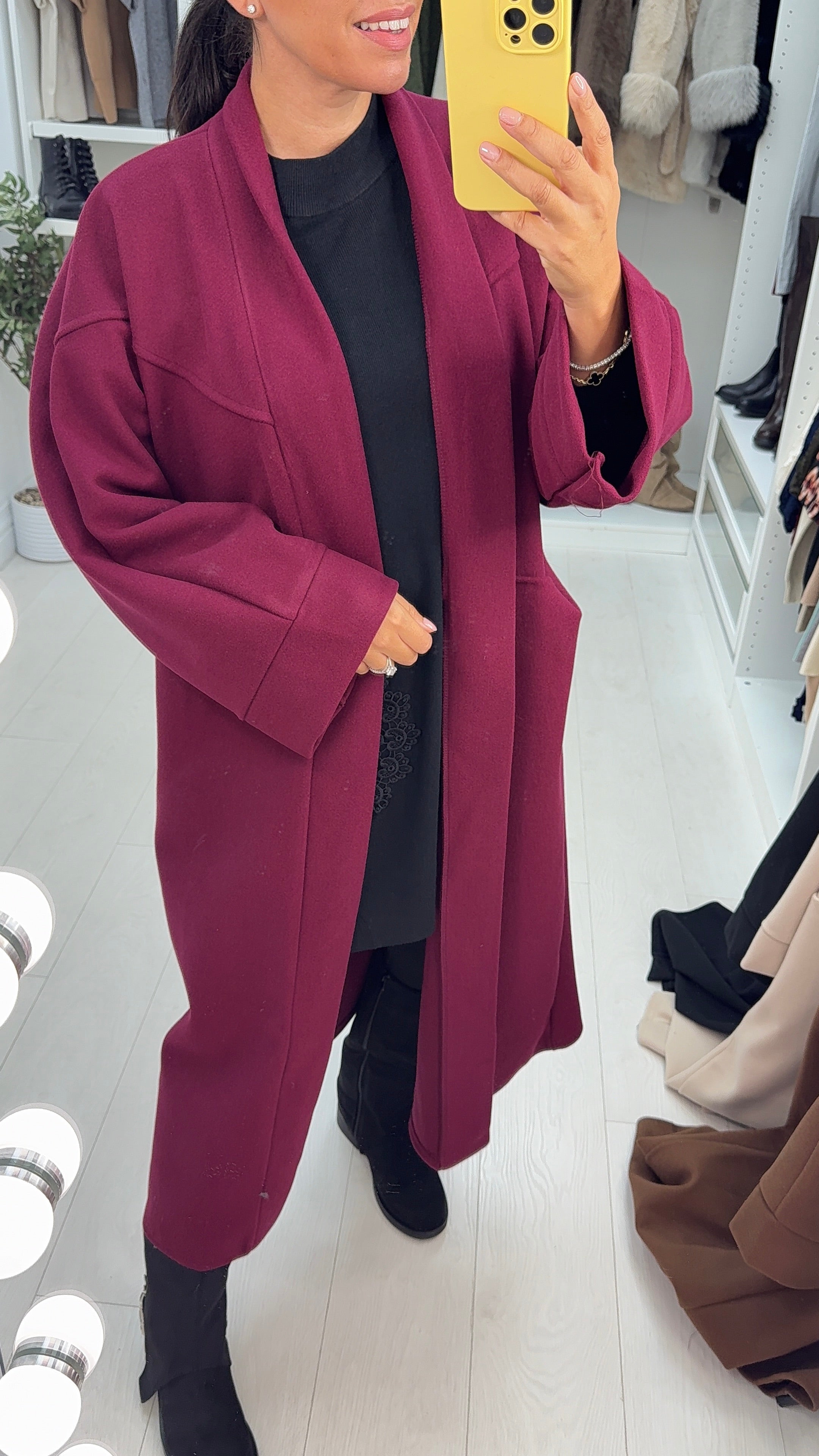 Narice Open Front Oversized Coat