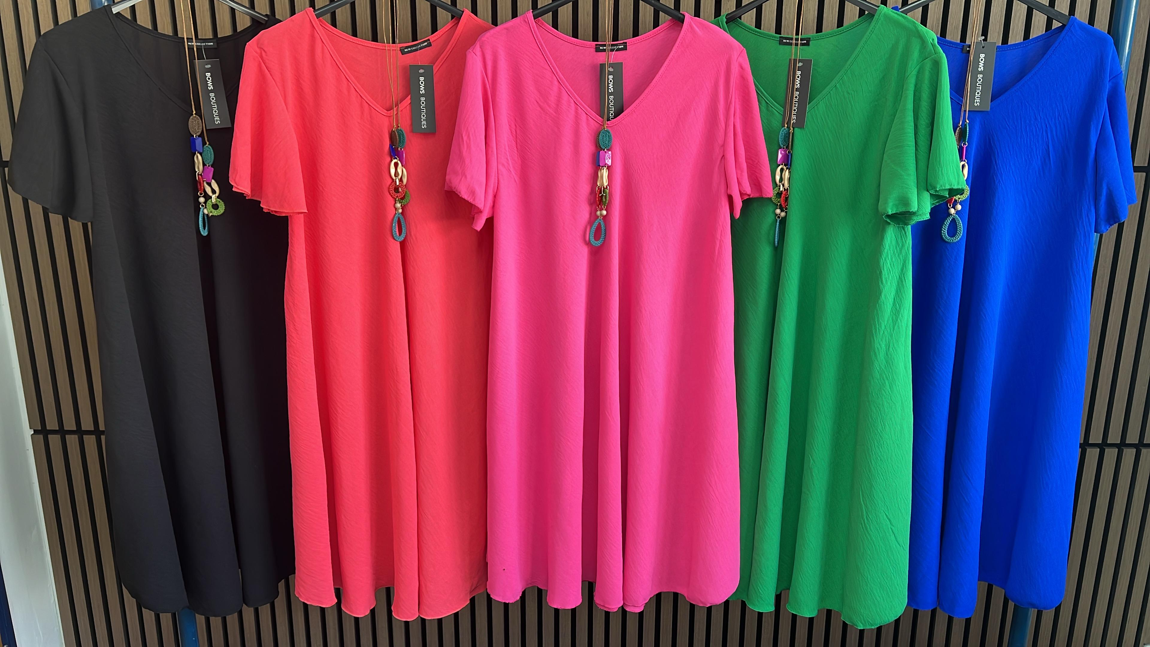 Amira Loose Fit Dress With Necklace