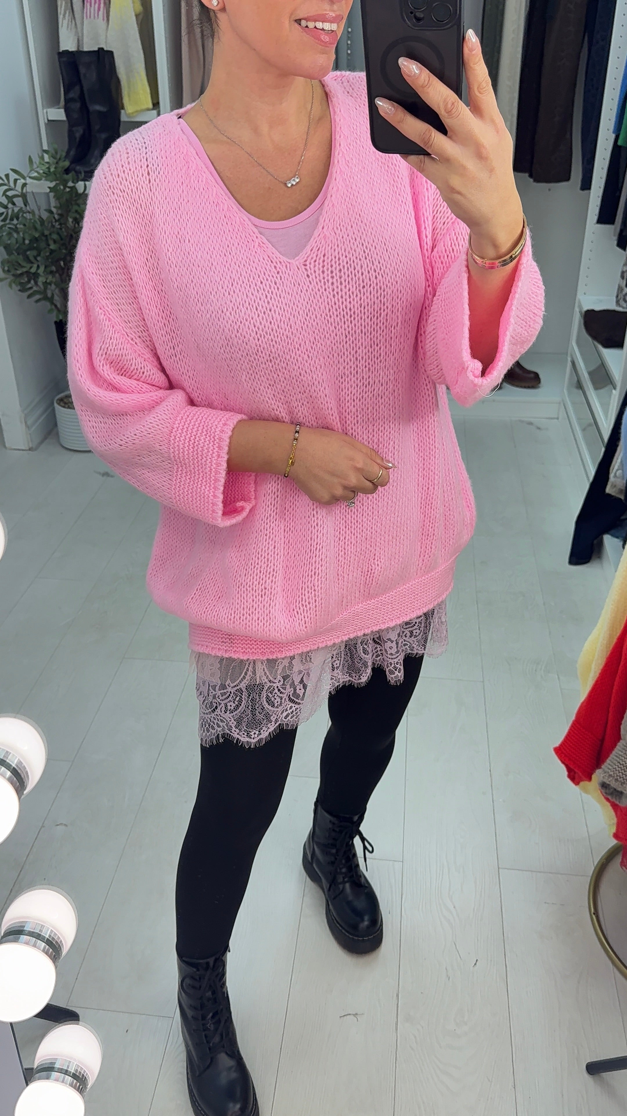 Brena Super Soft Lace Detail 2 Piece Jumper