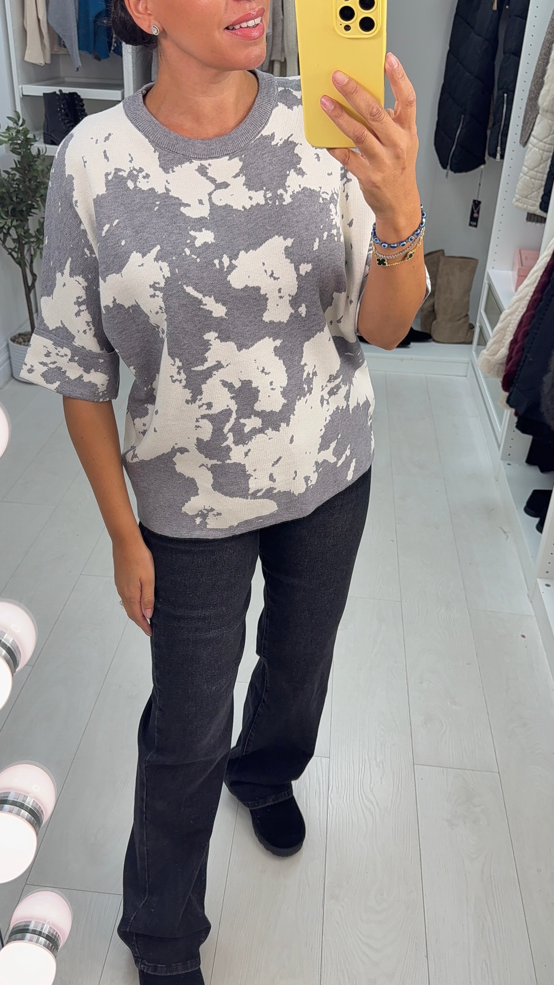 Ginnie Marble Print Jumper