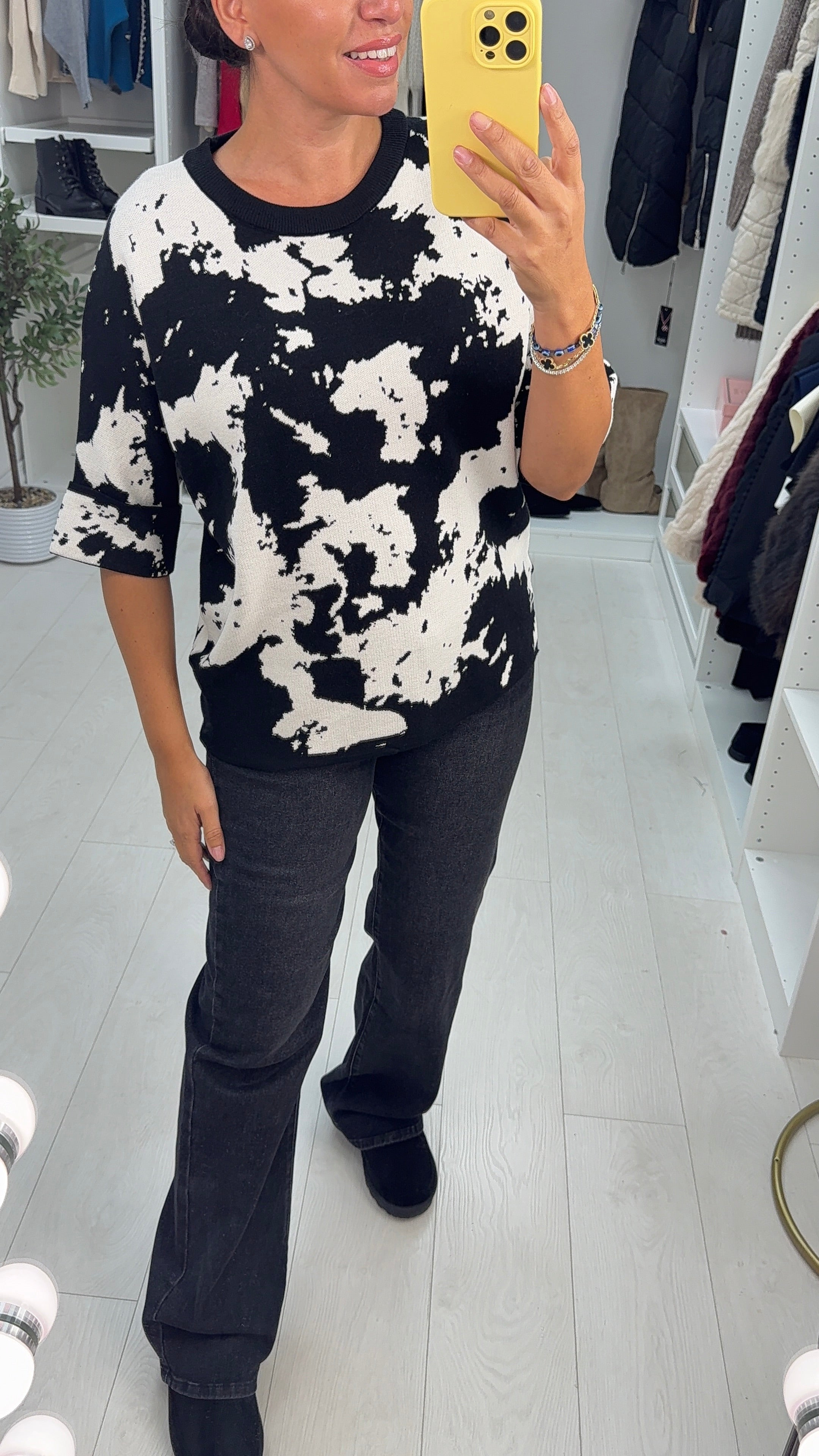 Ginnie Marble Print Jumper