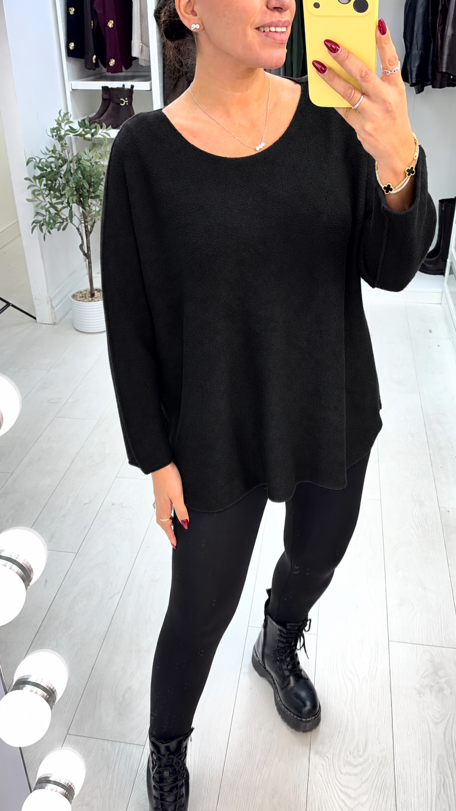 Adela Plain Loose Fit Jumper