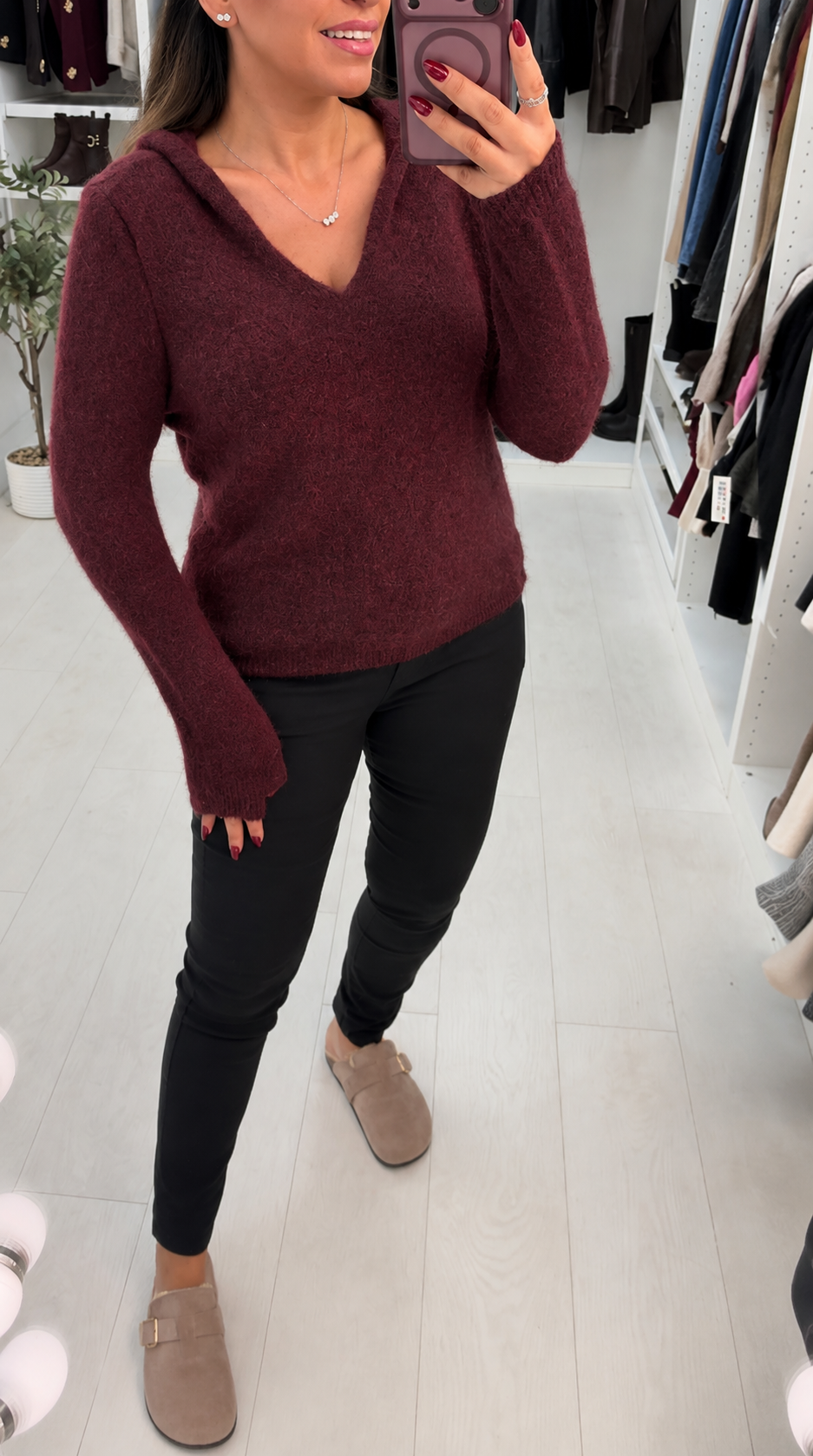Cinda Plain Super Soft Hooded Jumper