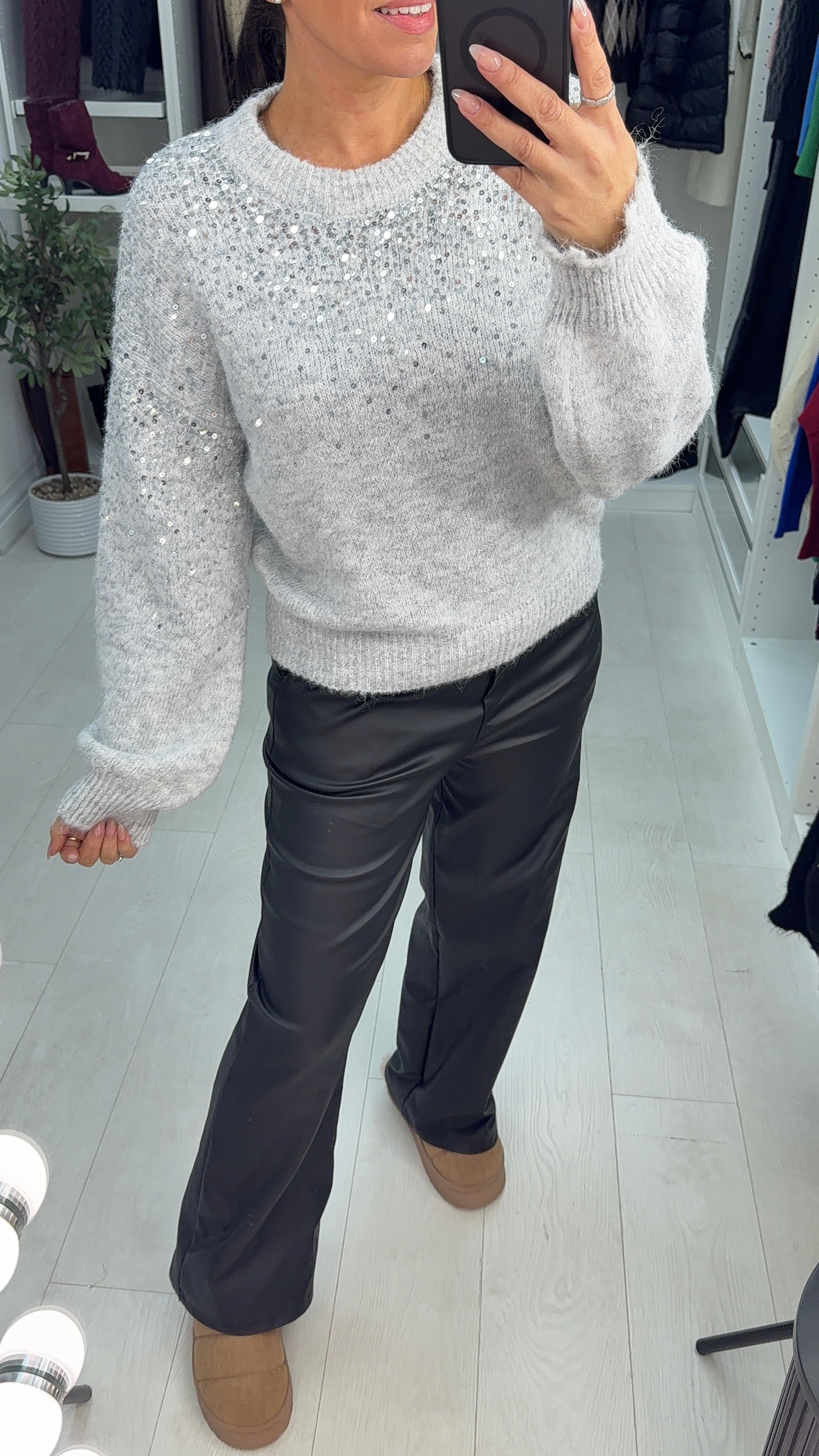 Hallia Sequin Embellished Super Soft Jumper