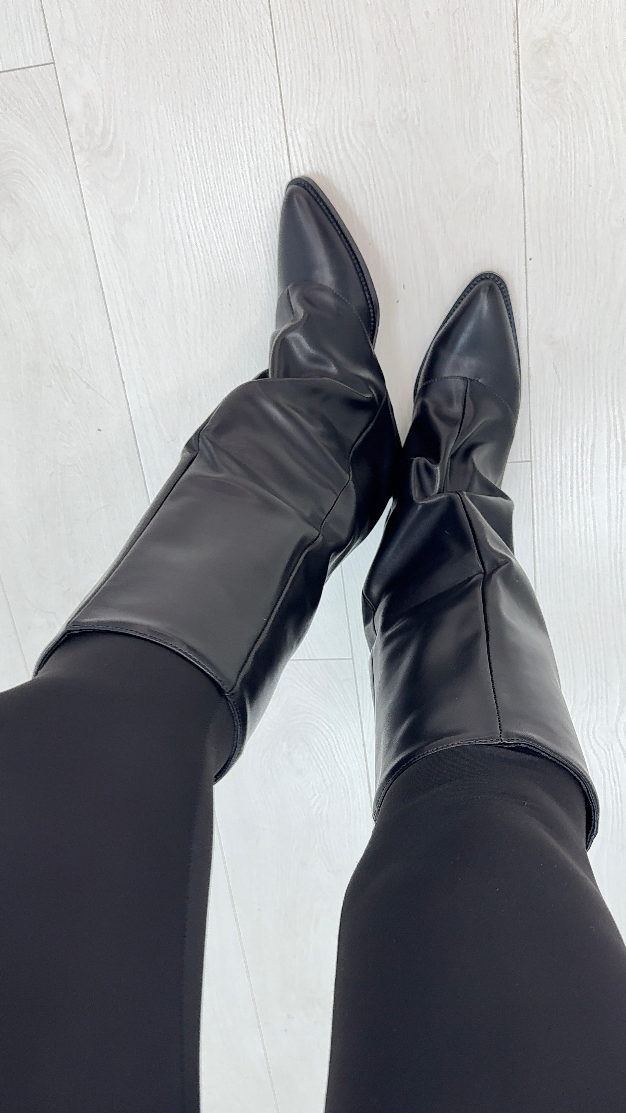 Loreina Faux Leather Fold Over Boots