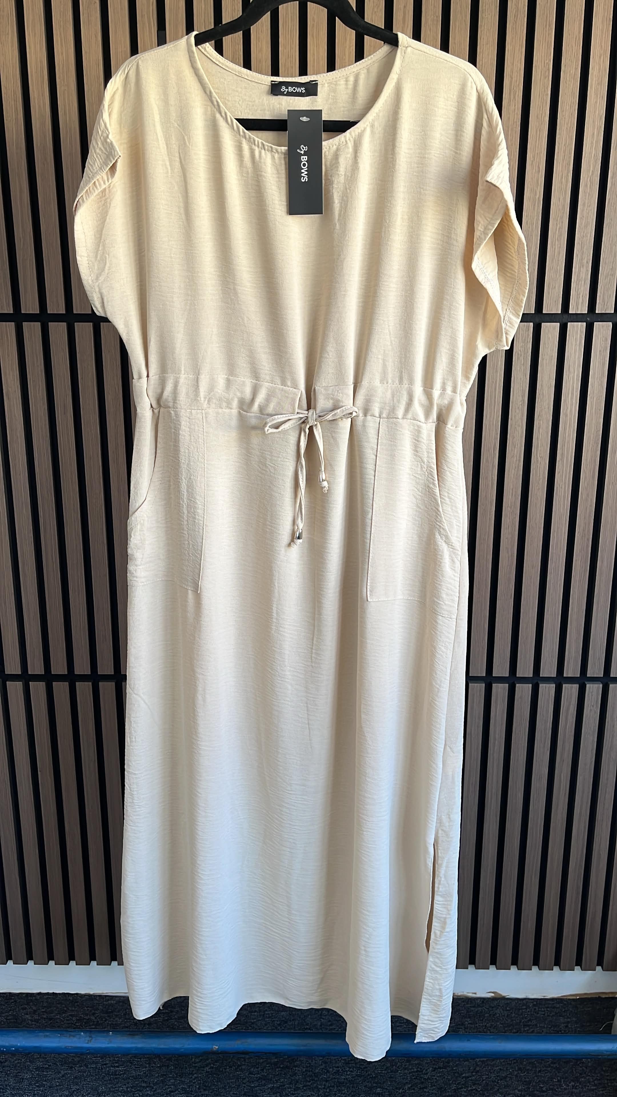 Kamila Plain Drawstring Waist Maxi Dress