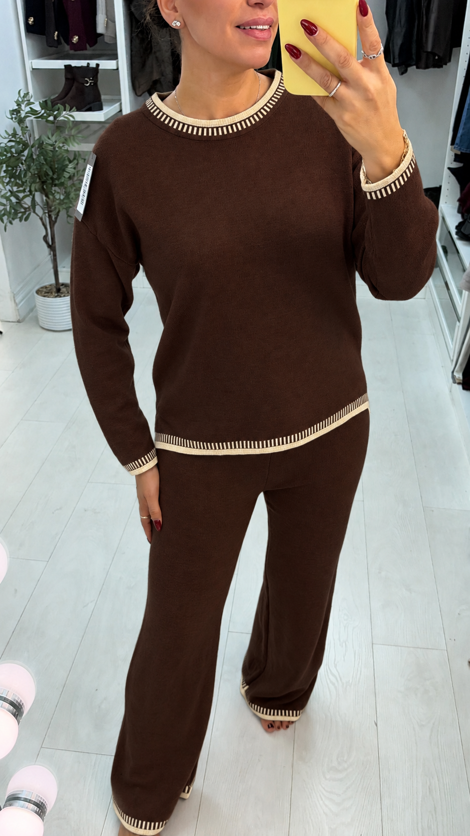 Tansy Contrast Trim Detail Loungewear Set