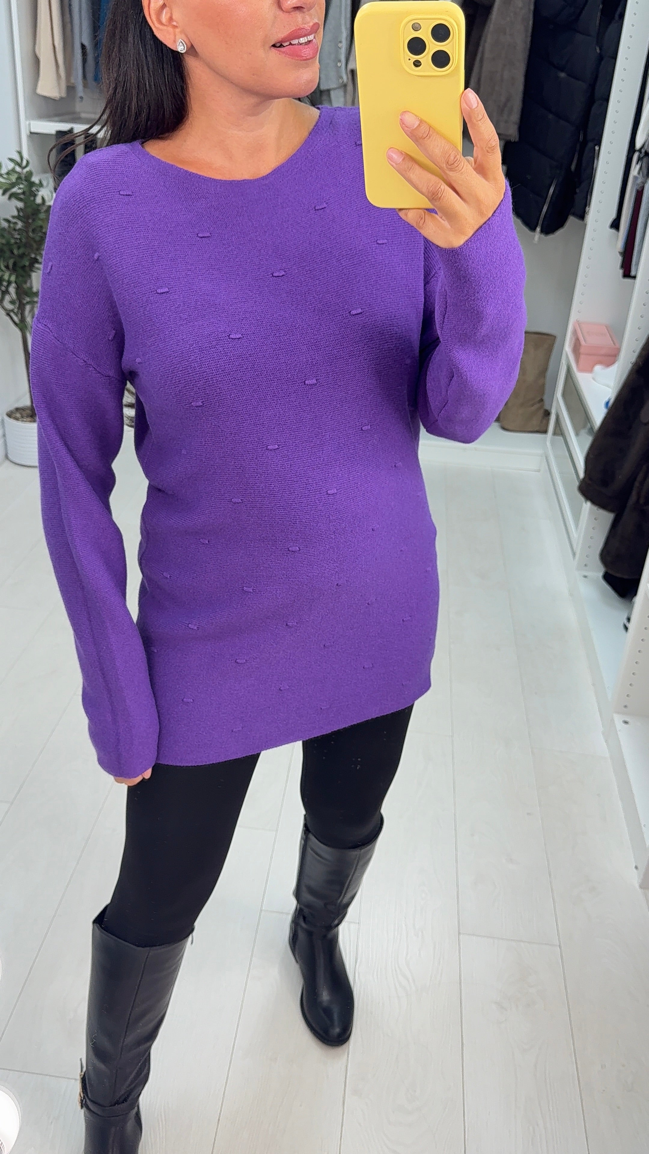 Koralina Plain Stitch Detail Knit Jumper