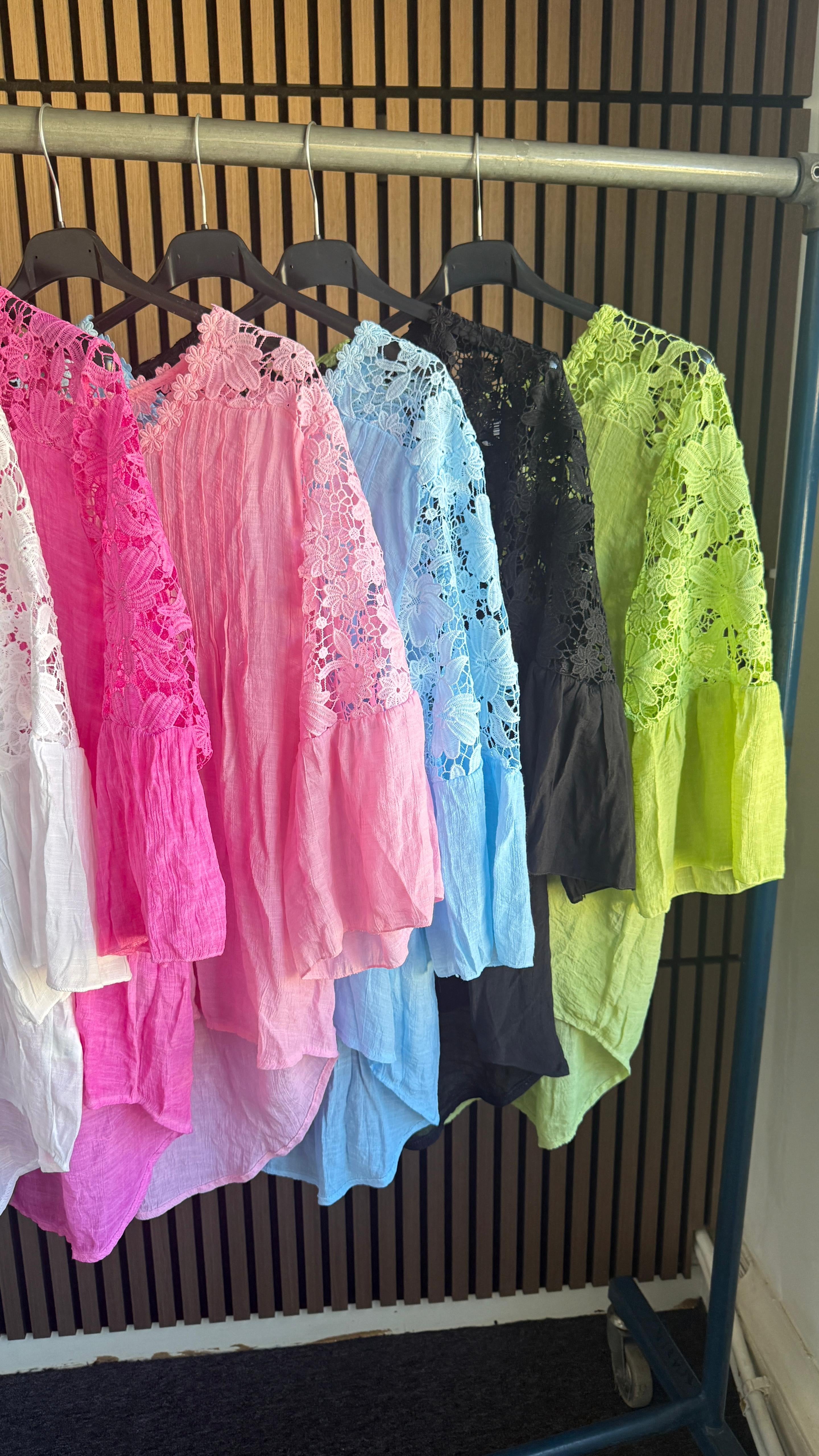 Cheyenne Plain Crochet Blouse