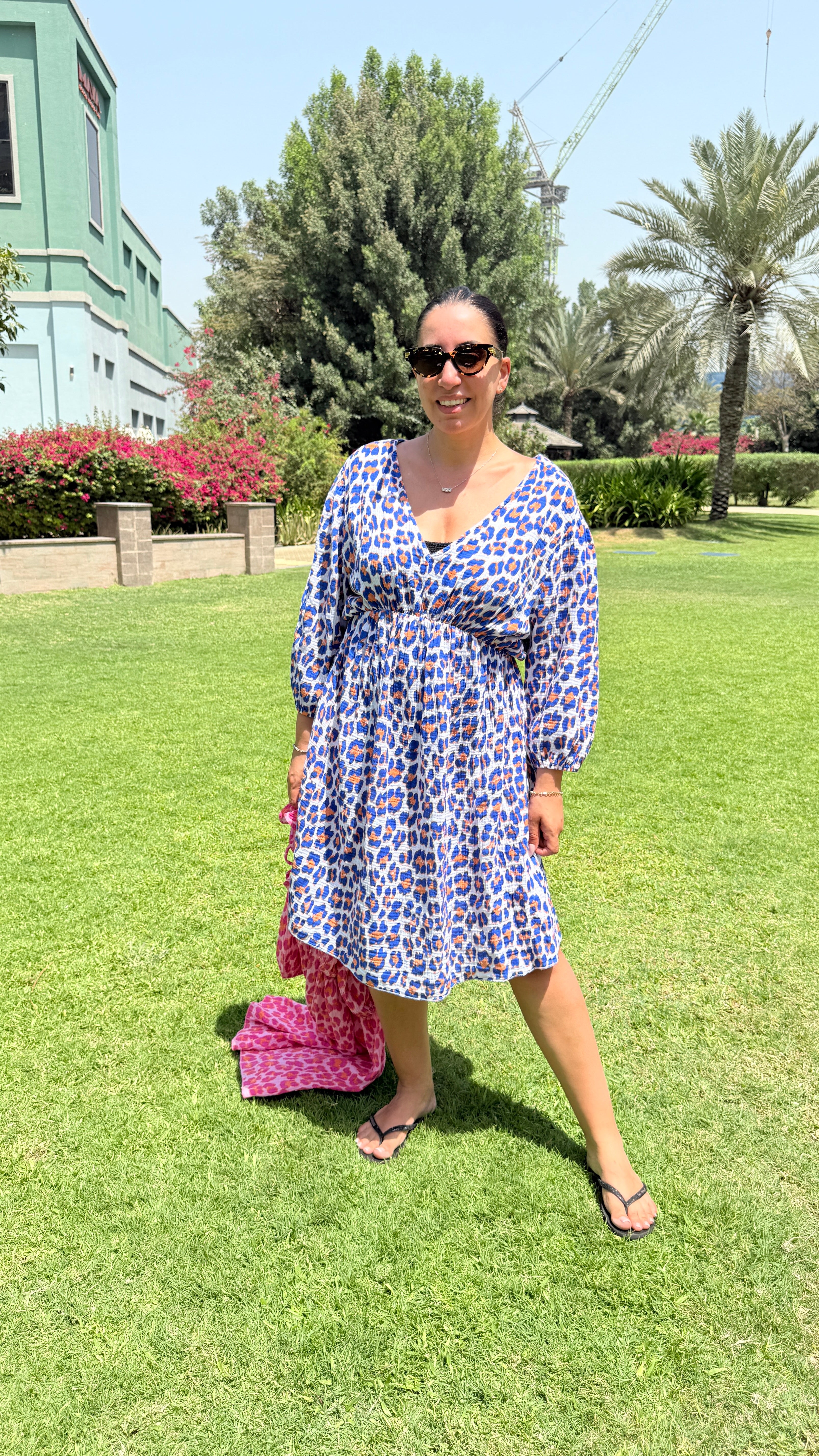 Tayla Leopard Print Cheesecloth Midi Dress