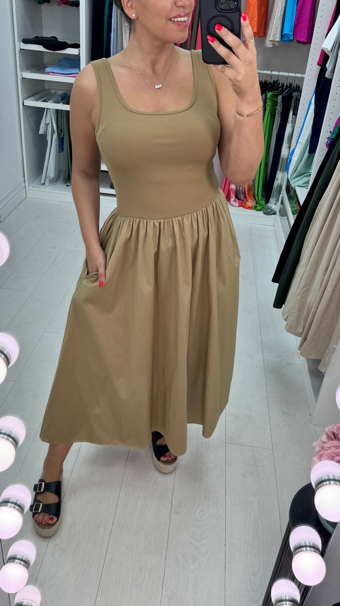 ELEPH Bow Dress in White Poplin