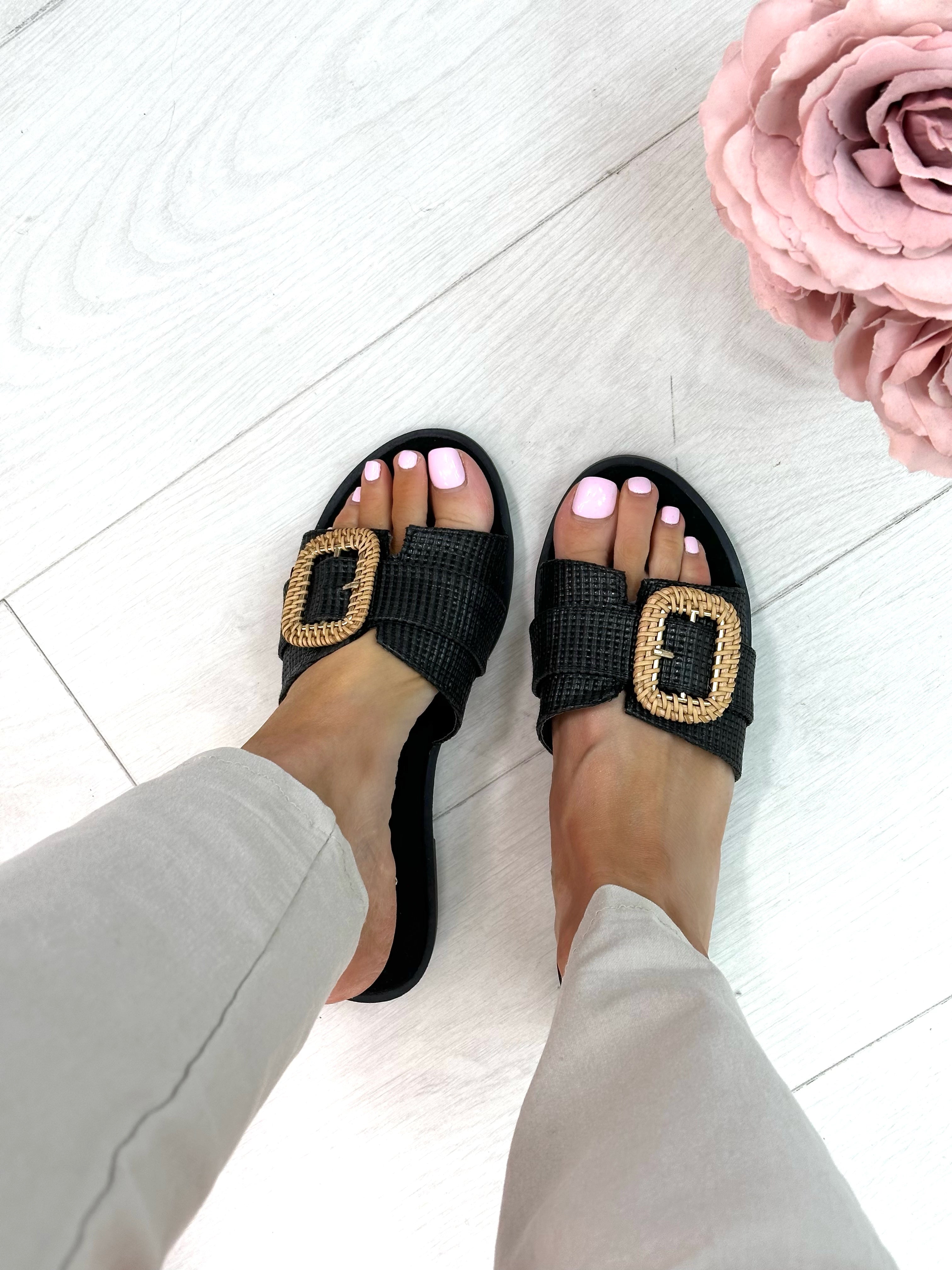 Samara Woven Buckle Detail Sliders