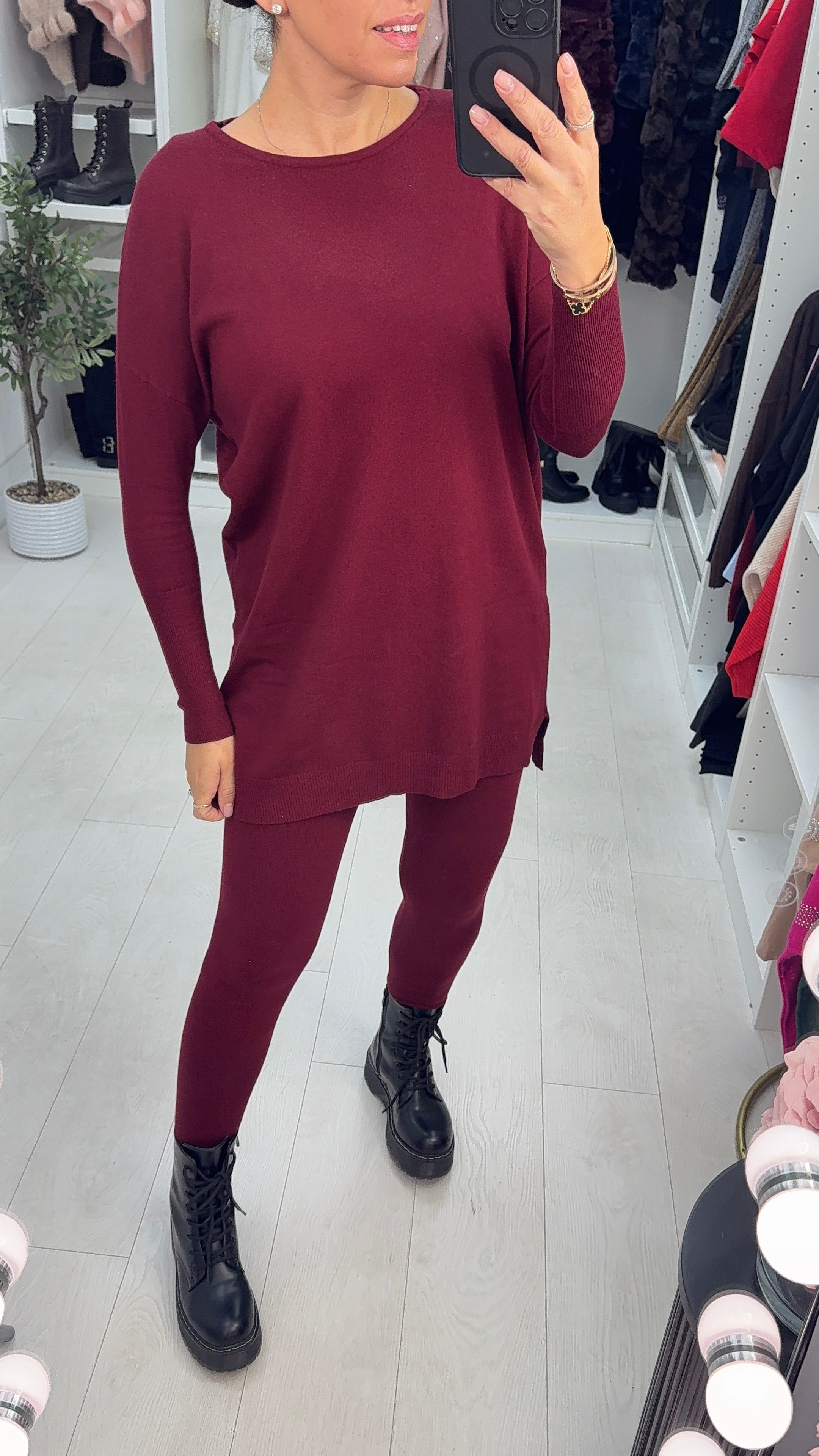 Irene Plain Knitted Loungewear Set