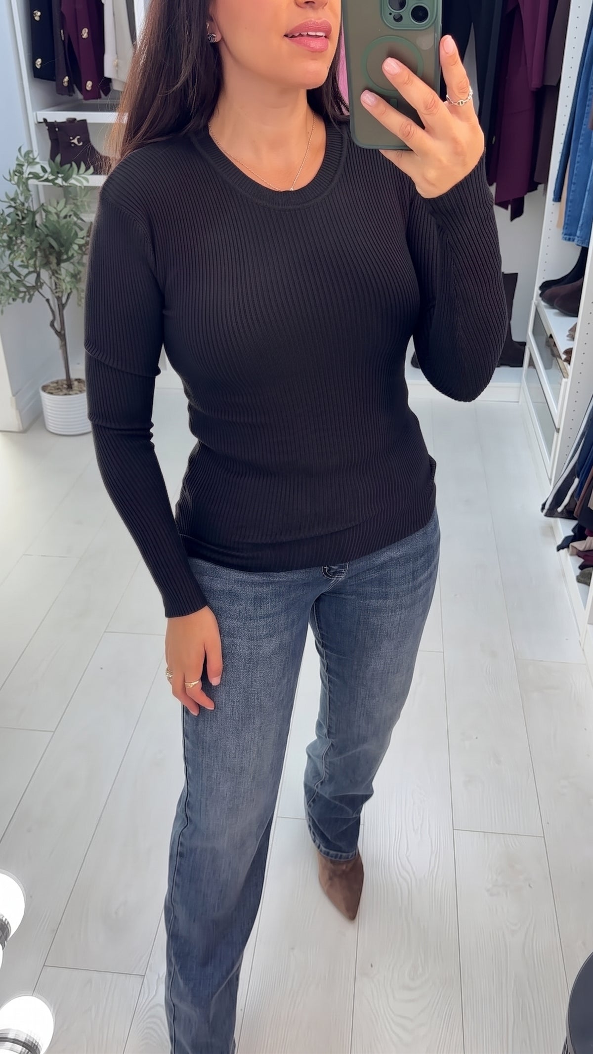 Halle Plain Ribbed Jumper