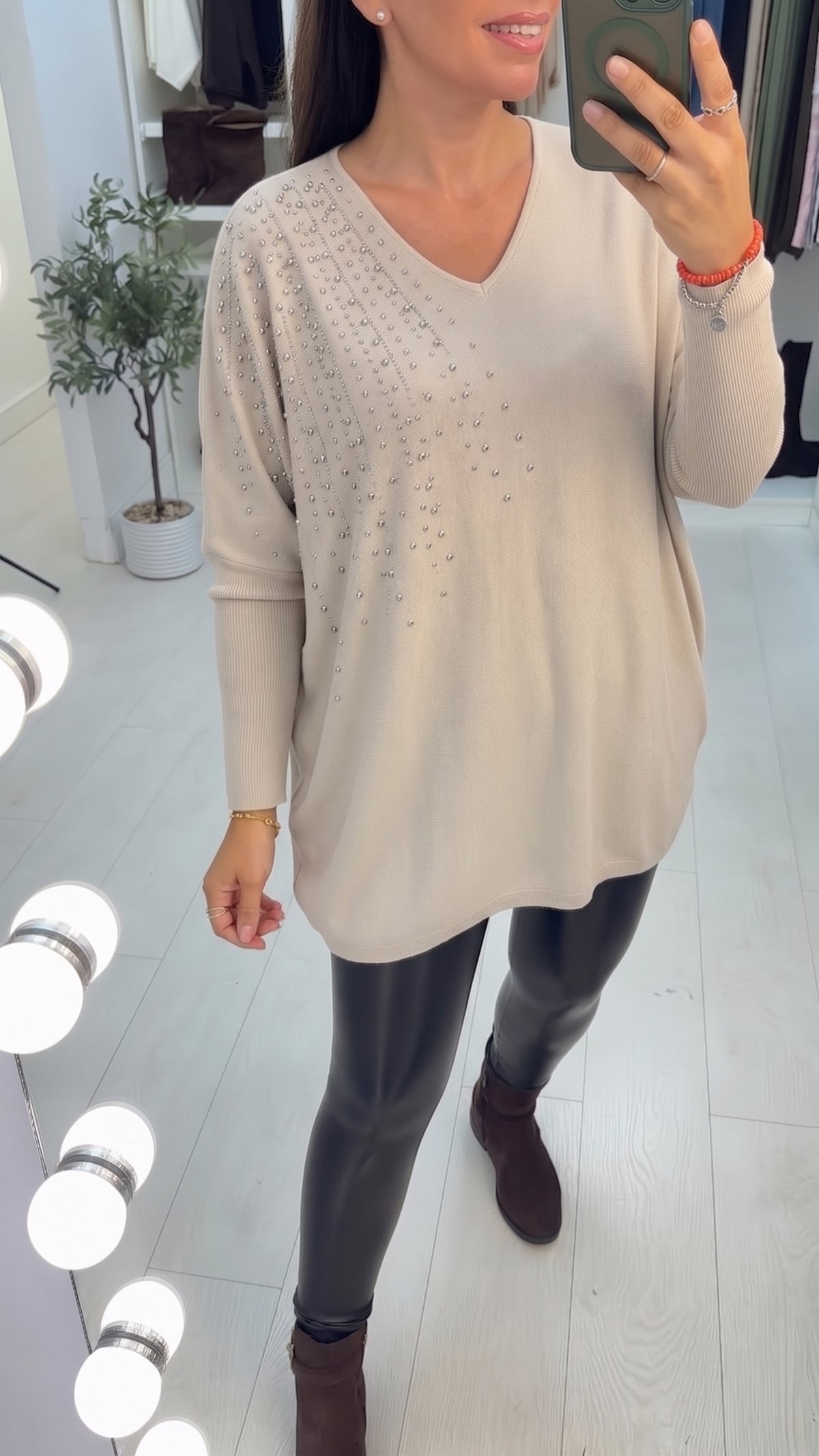 Dominika Scattered Diamante Jumper