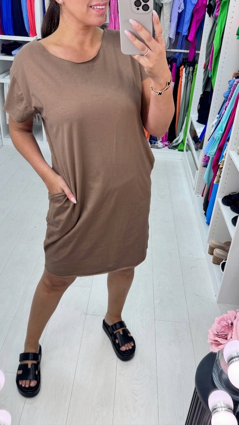 Carmen Plain Loose Fit Pocket Dress