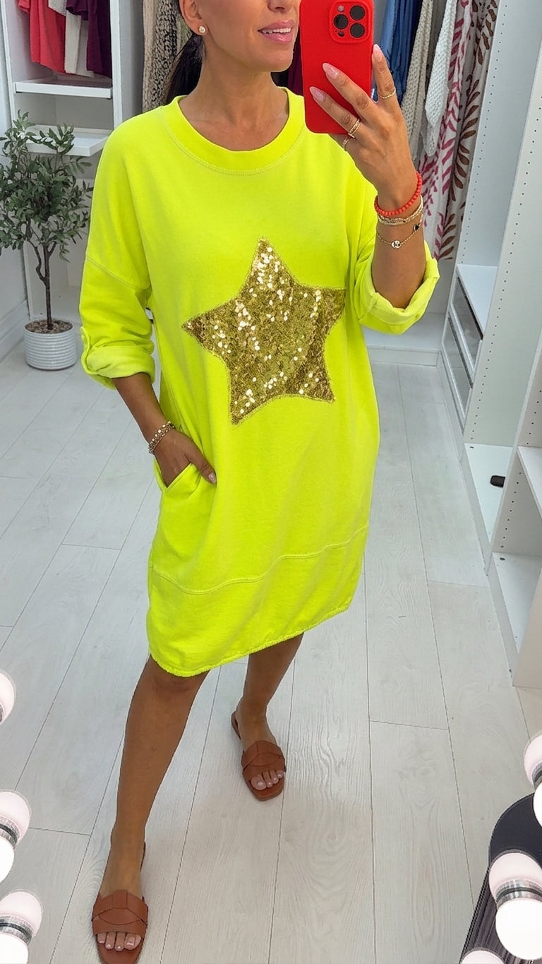 Melony Sequin Star Midi Dress