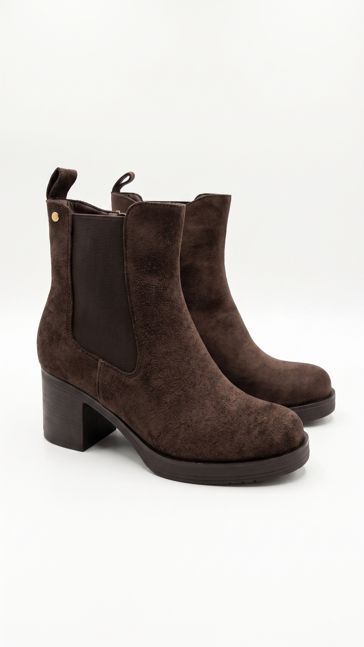 Kally Faux Suede Heeled Chelsea Boots