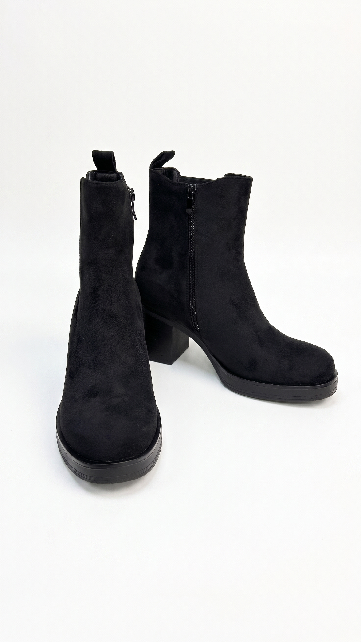 Kally Faux Suede Heeled Chelsea Boots
