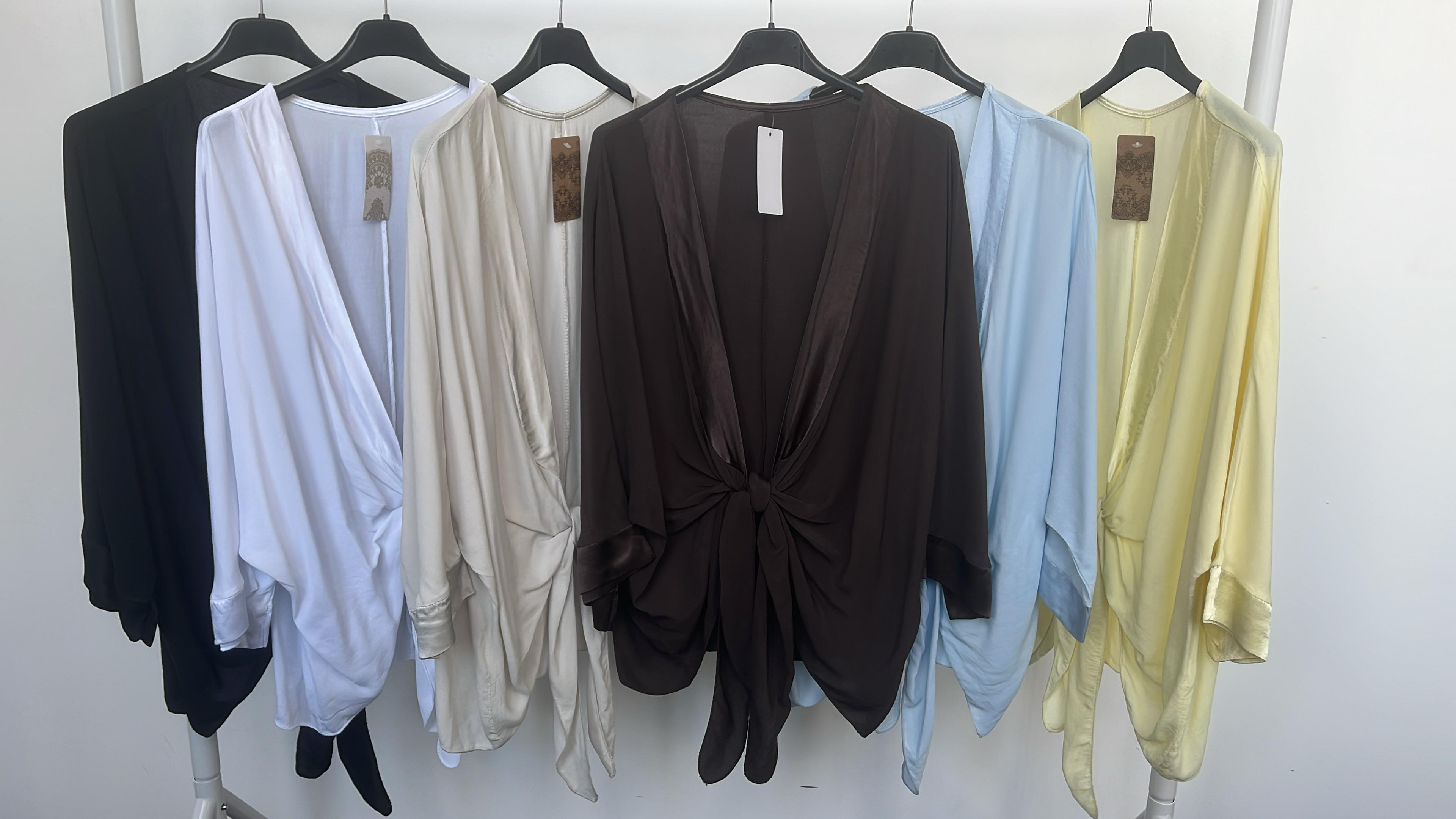 Cochilla Satin Trim Cardigan