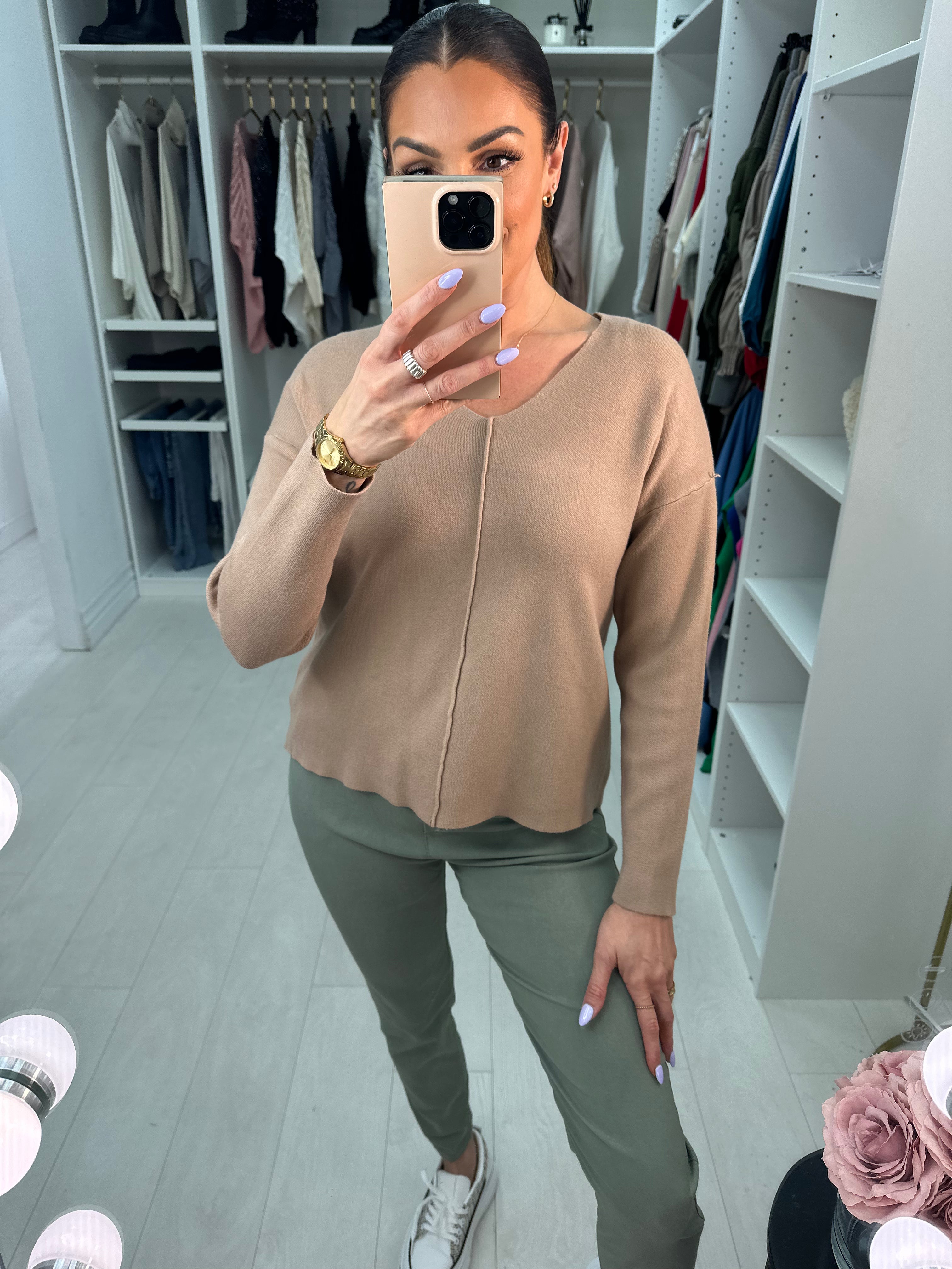 Hattie Plain V Neck Jumper