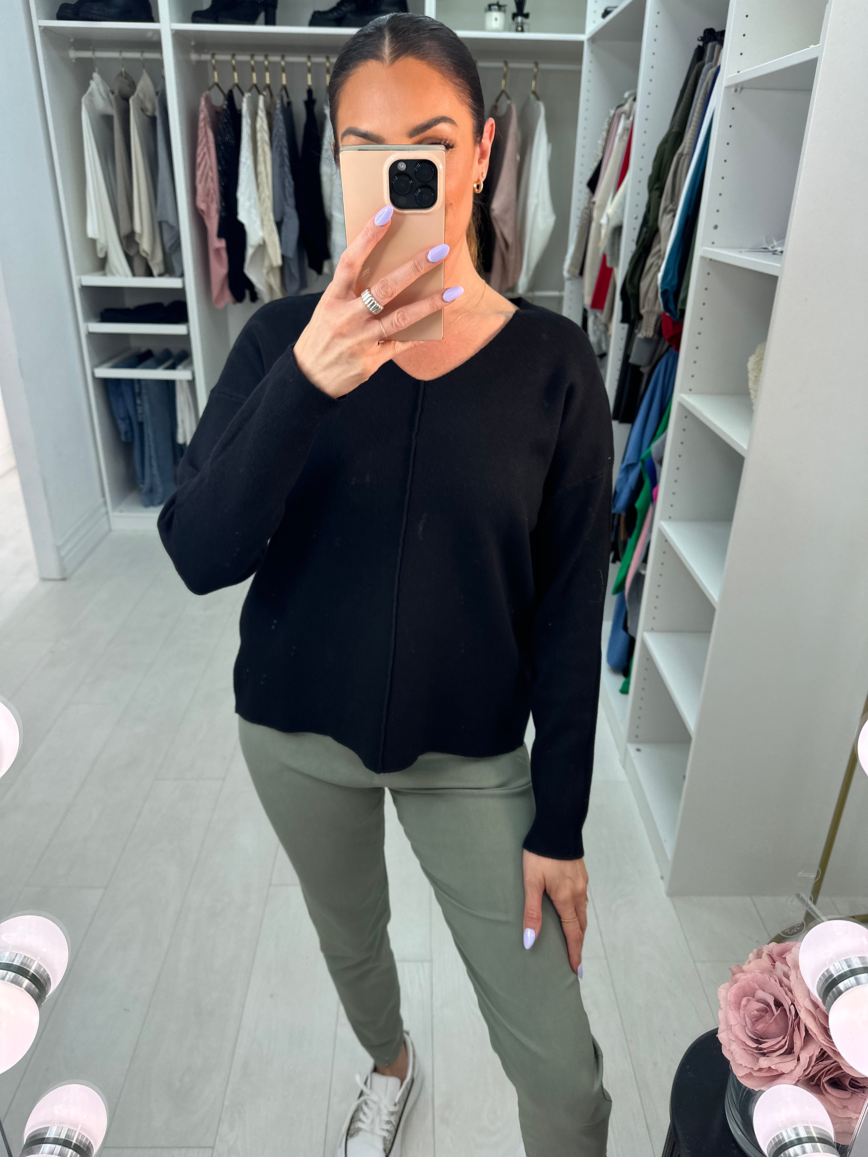 Hattie Plain V Neck Jumper