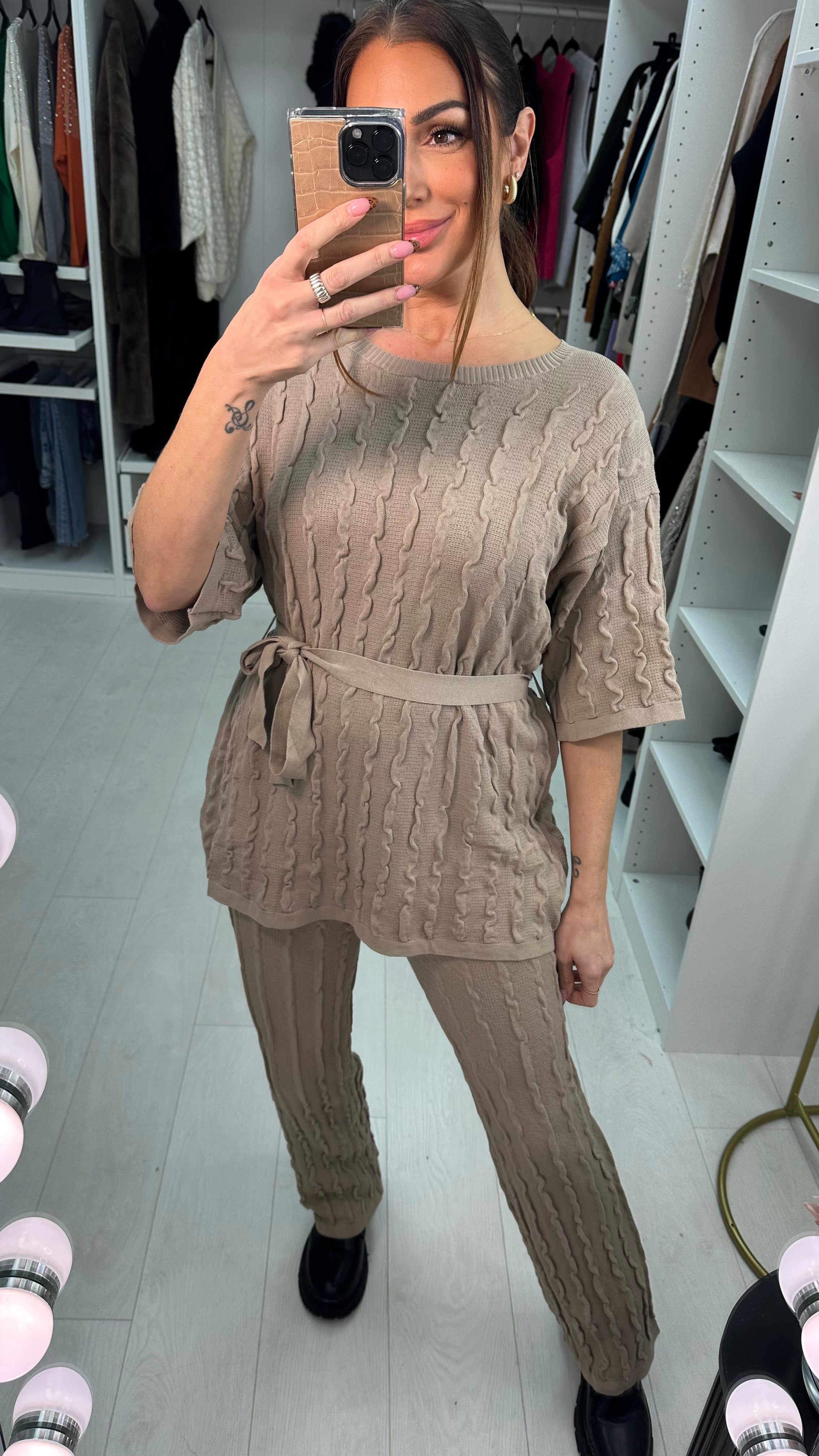 Lacey Textured Knit Co-Ord Set