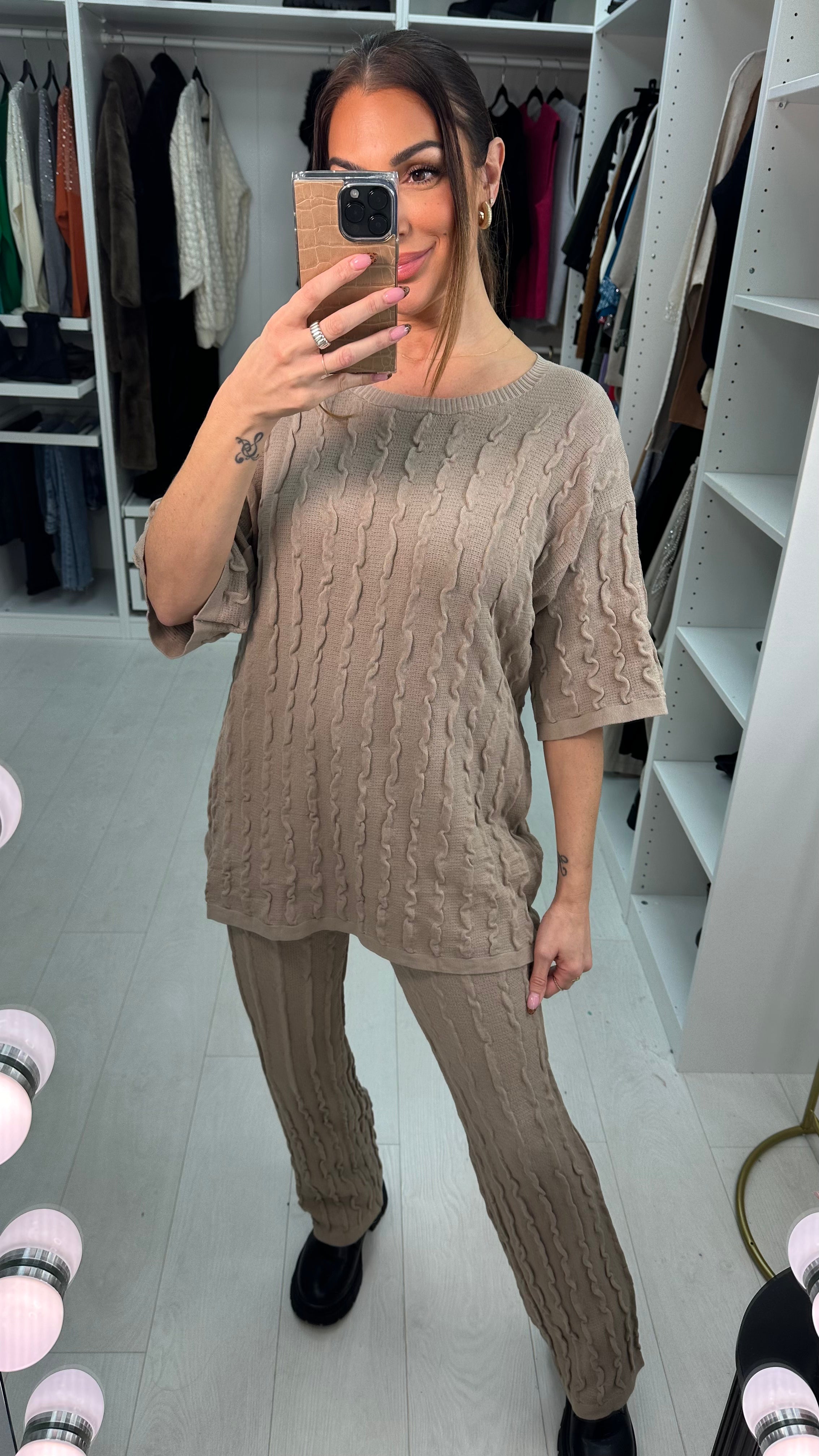 Lacey Textured Knit Co-Ord Set