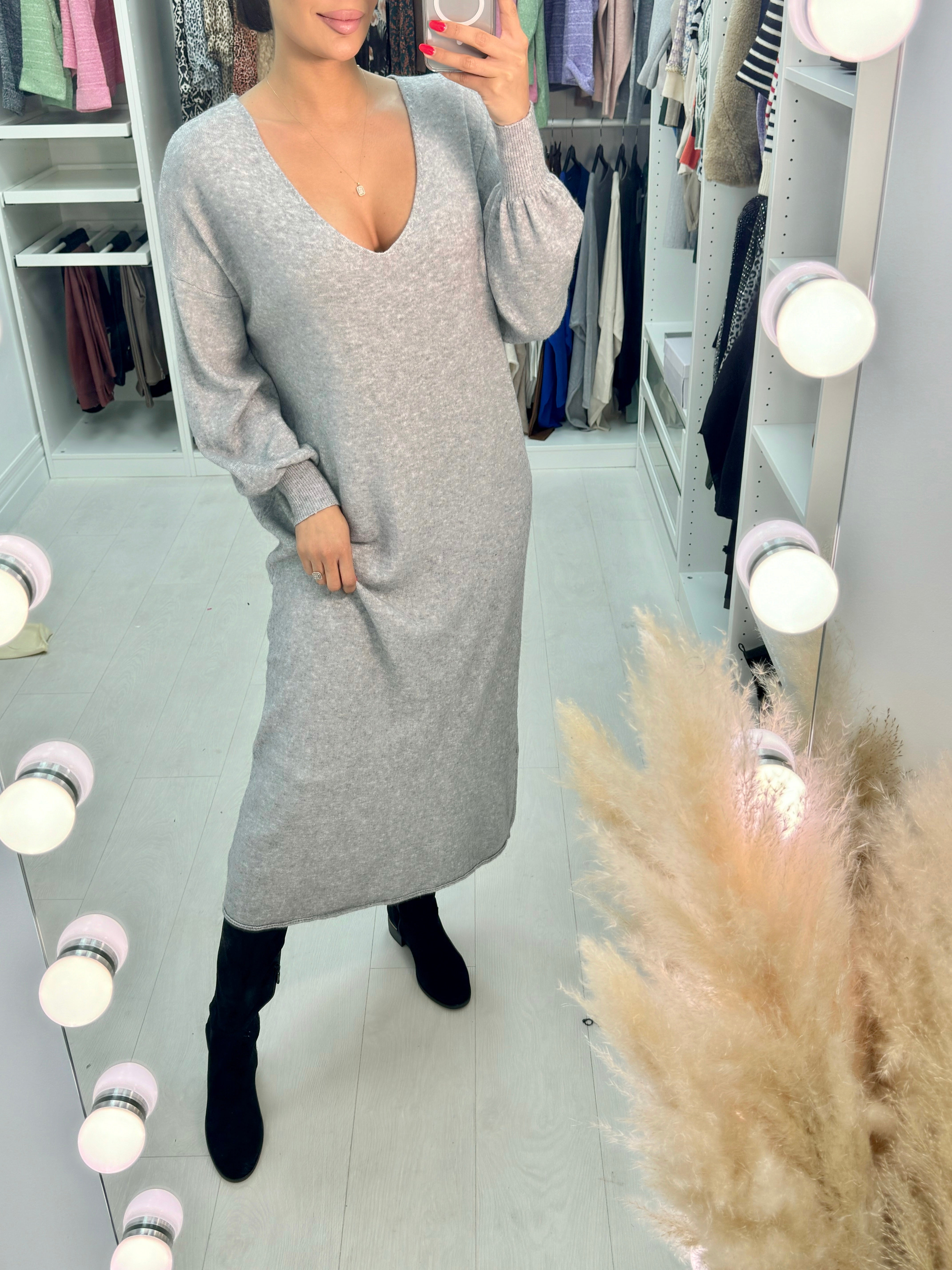 Dani V Neck Maxi Knit Dress