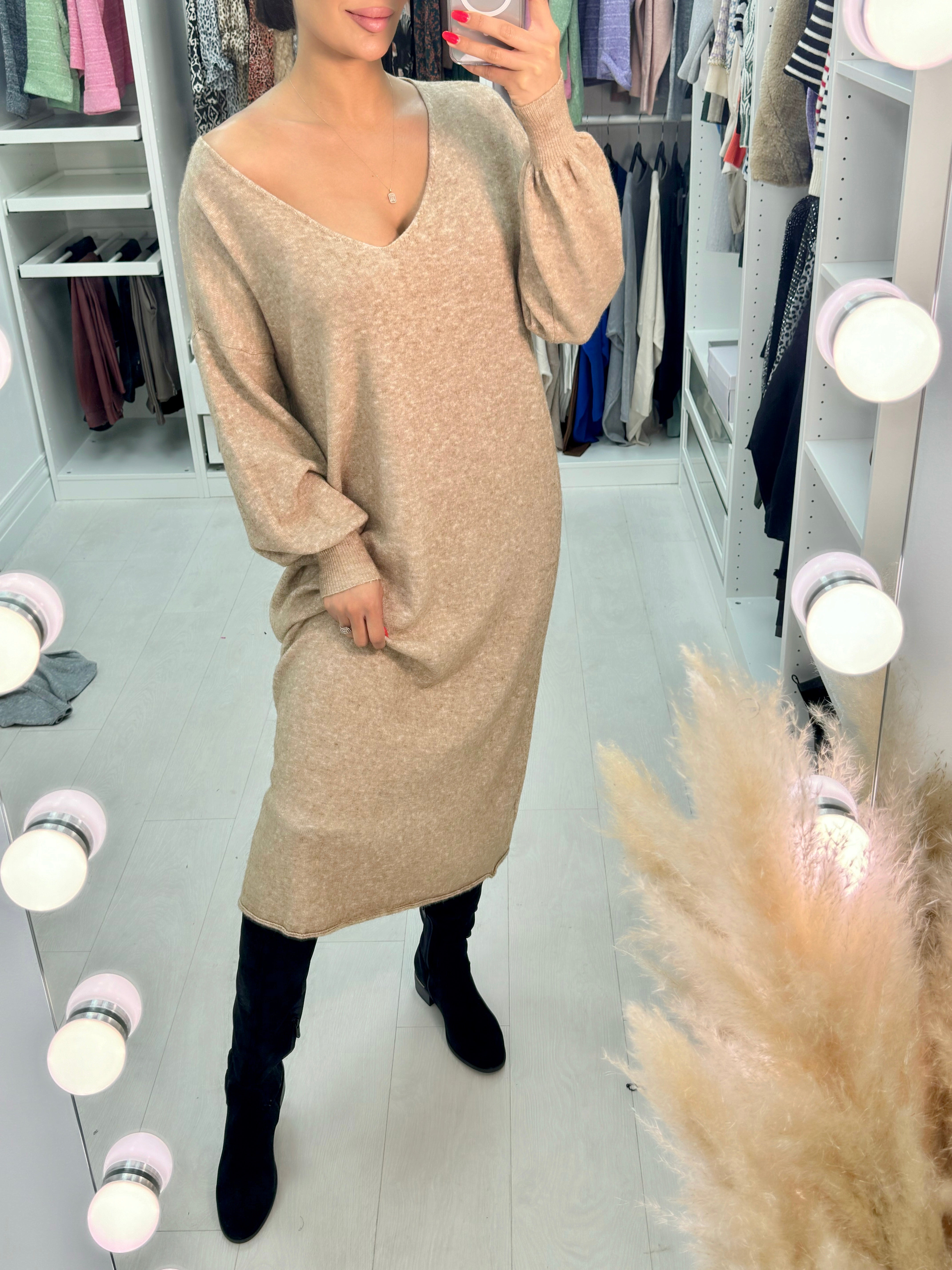 Dani V Neck Maxi Knit Dress